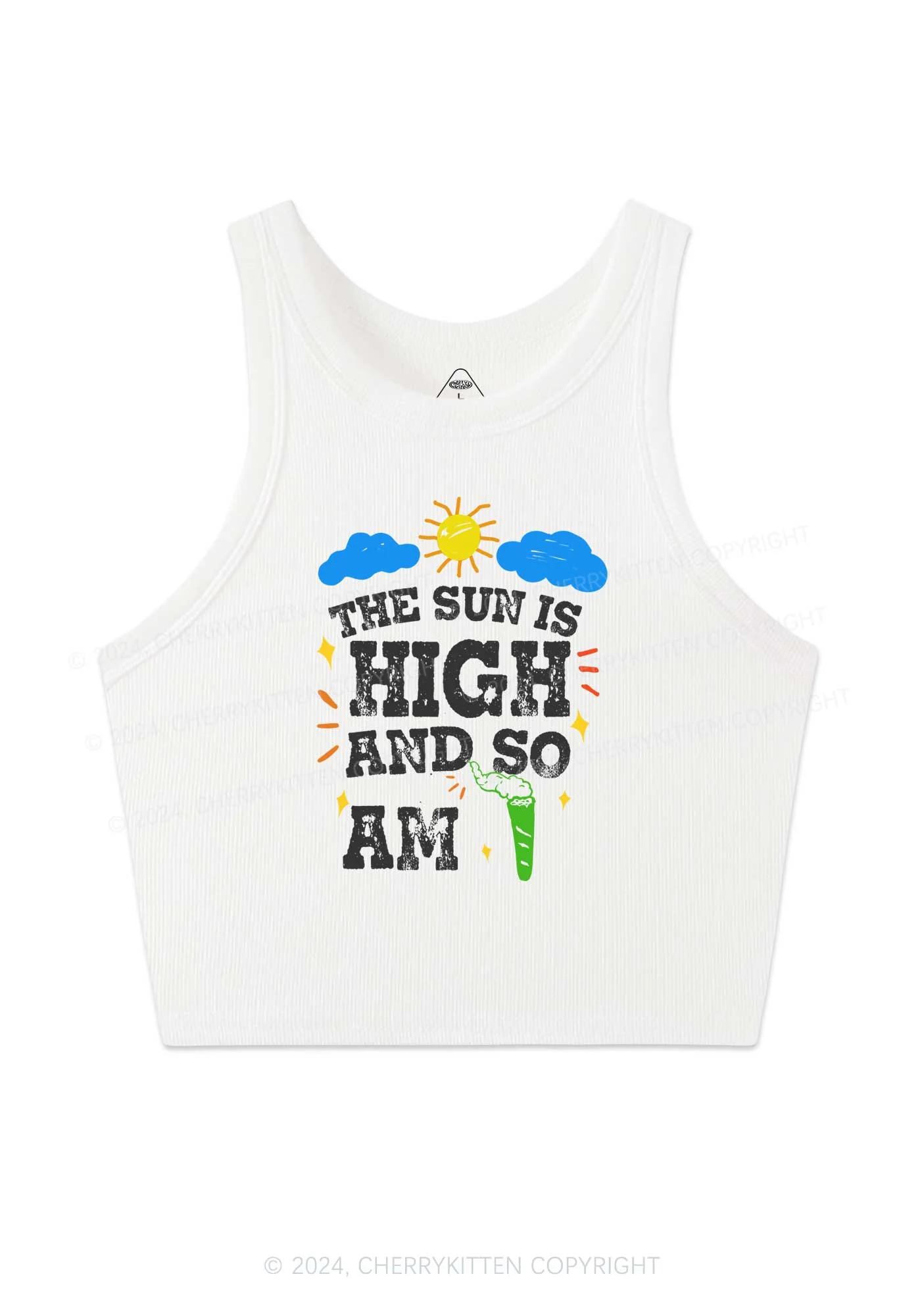 I Am High Y2K Crop Tank Top Cherrykitten - Image 3