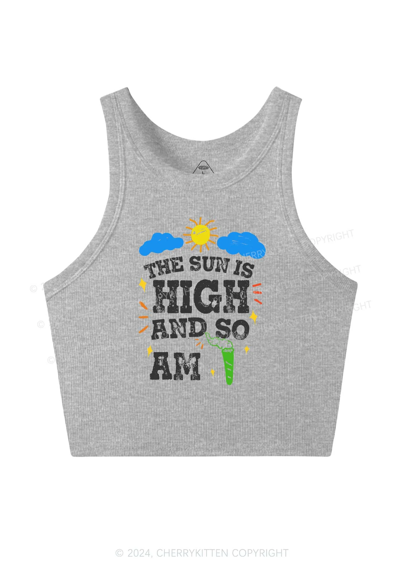 I Am High Y2K Crop Tank Top Cherrykitten - Image 4