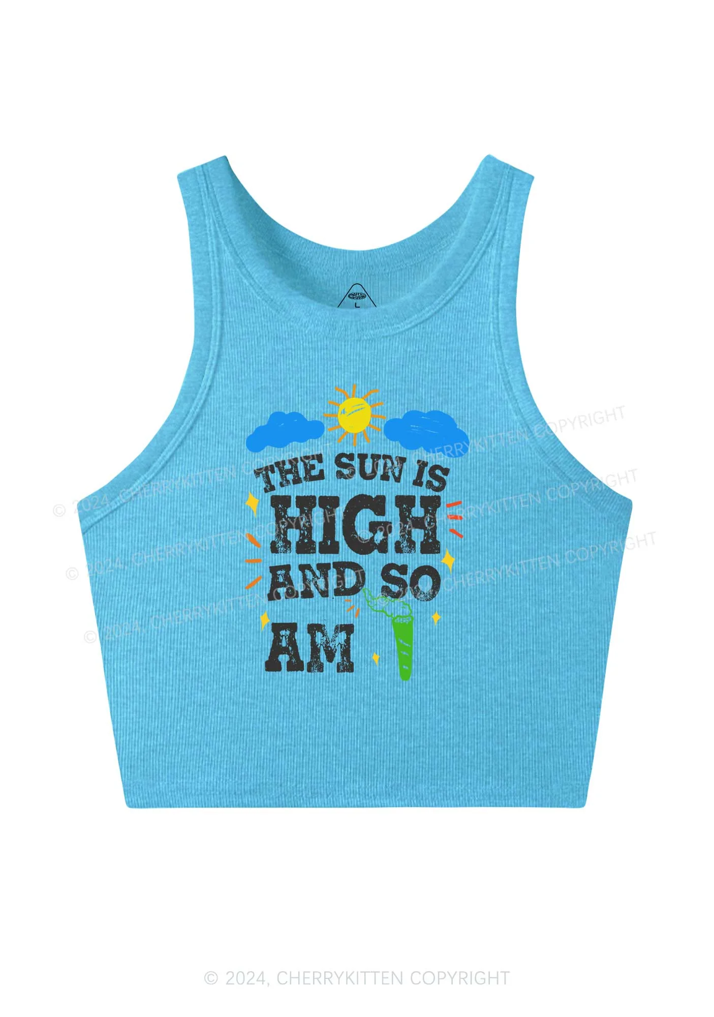 I Am High Y2K Crop Tank Top Cherrykitten - Image 5