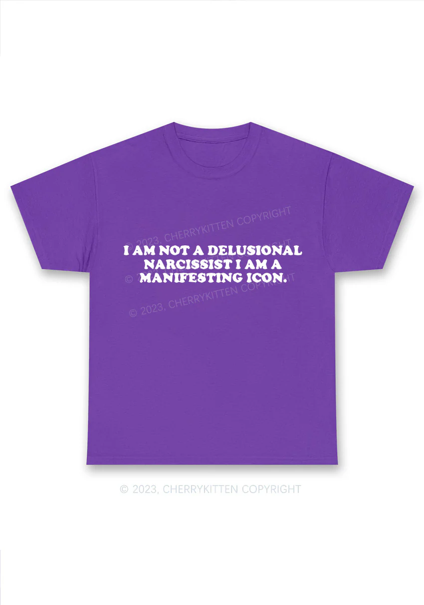 I Am Not A Delusional Narcissist Y2K Chunky Shirt Cherrykitten - Image 4