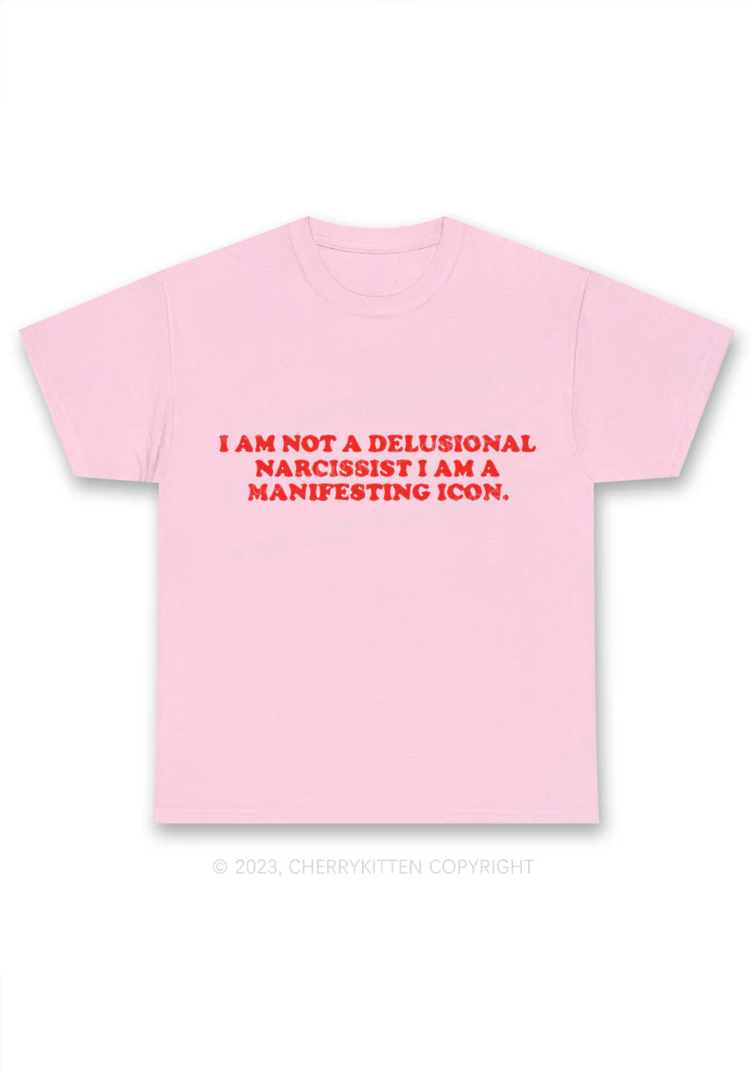 I Am Not A Delusional Narcissist Y2K Chunky Shirt Cherrykitten - Image 6