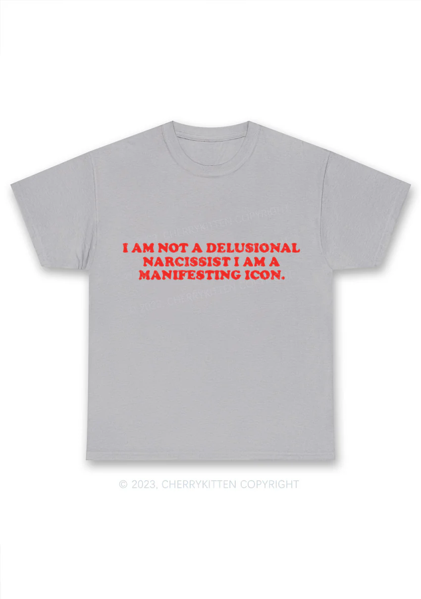 I Am Not A Delusional Narcissist Y2K Chunky Shirt Cherrykitten - Image 7