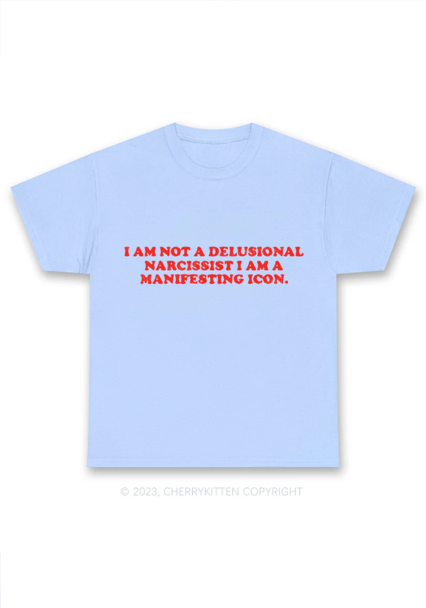 I Am Not A Delusional Narcissist Y2K Chunky Shirt Cherrykitten - Image 8