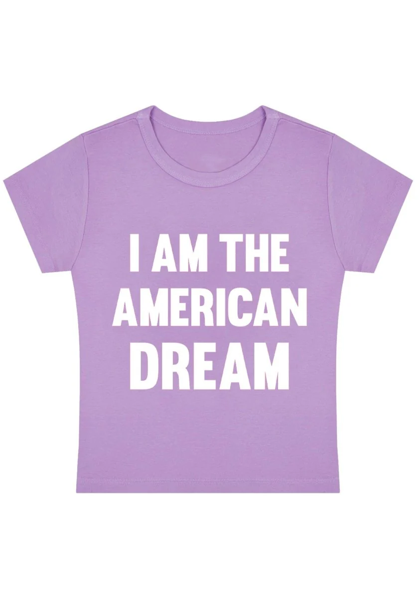 I Am The American Dream Y2k Baby Tee - Image 3