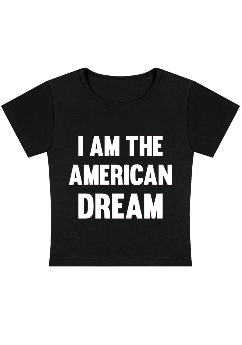 I Am The American Dream Y2k Baby Tee - Image 4