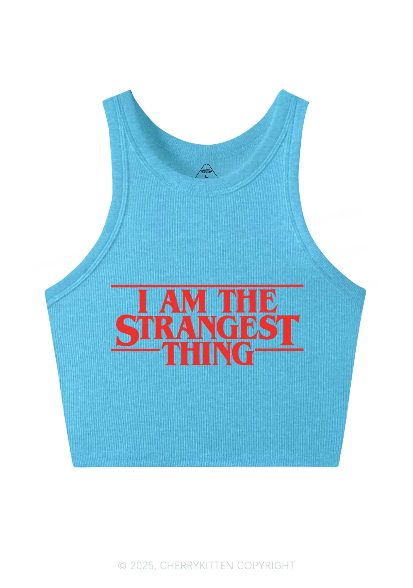 I Am The Strangest Thing Y2K Crop Tank Top Cherrykitten - Image 4