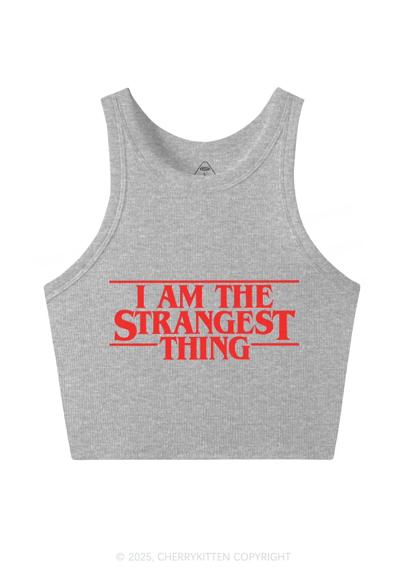 I Am The Strangest Thing Y2K Crop Tank Top Cherrykitten - Image 5