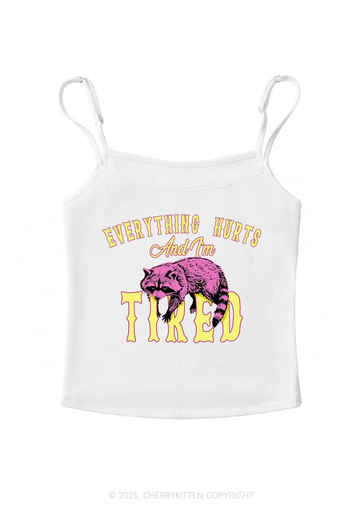 I Am Tried Y2K Spaghetti Strap Cami Cherrykitten - Image 7