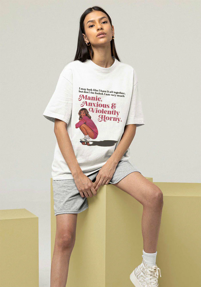 I Am Very Manic Anxious Violently Y2K Chunky Shirt Cherrykitten - Image 2