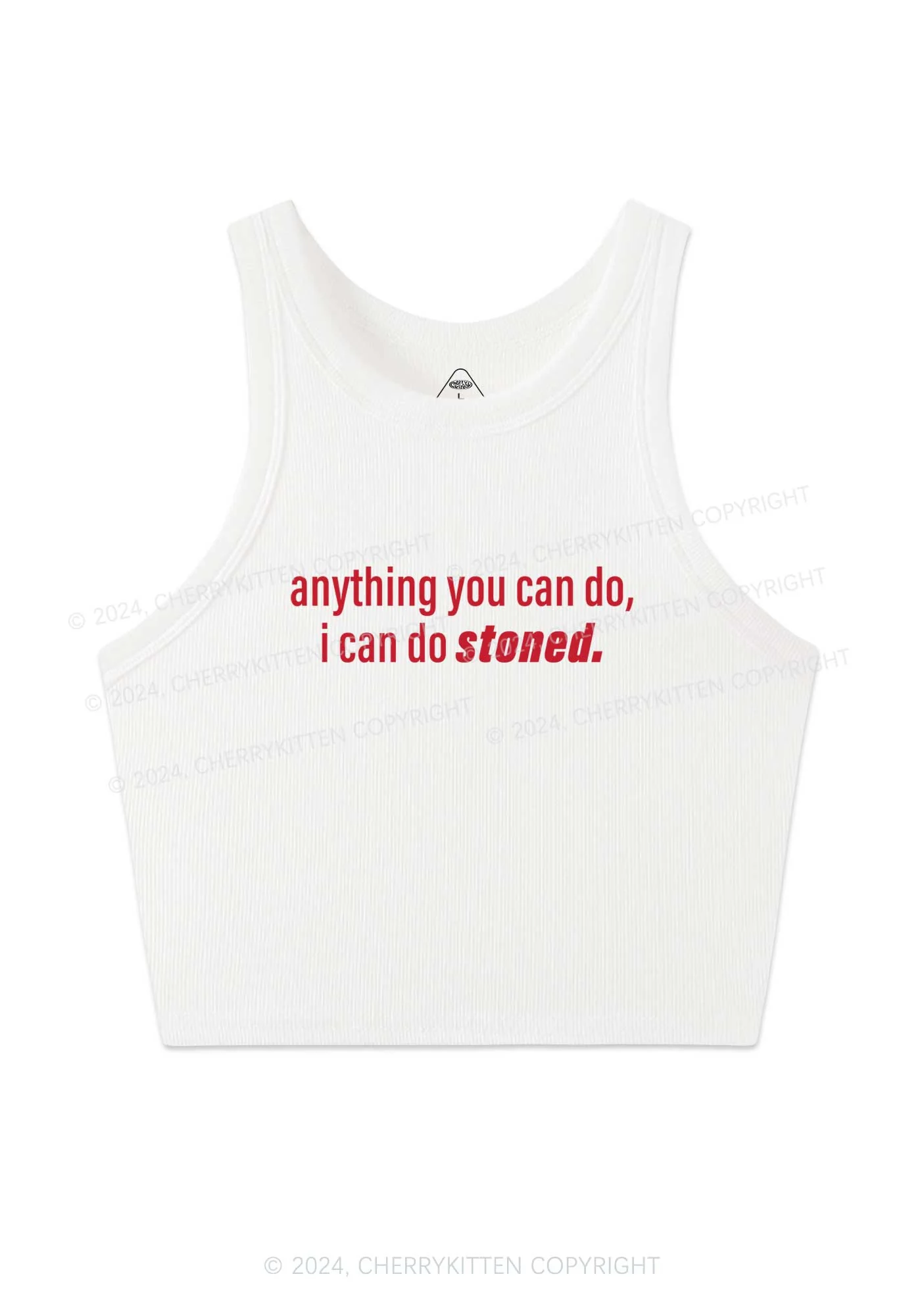 I Can Do Stoned Y2K Crop Tank Top Cherrykitten - Image 3
