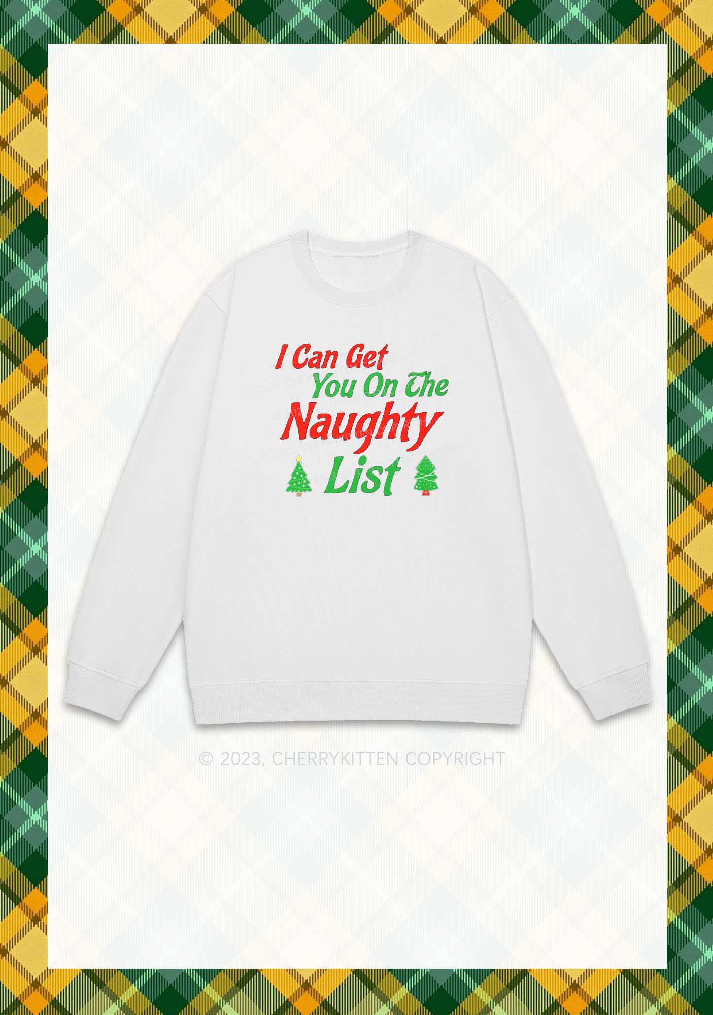 I Can Get You On The Naughty List Christmas Y2K Sweatshirt Cherrykitten - Image 3