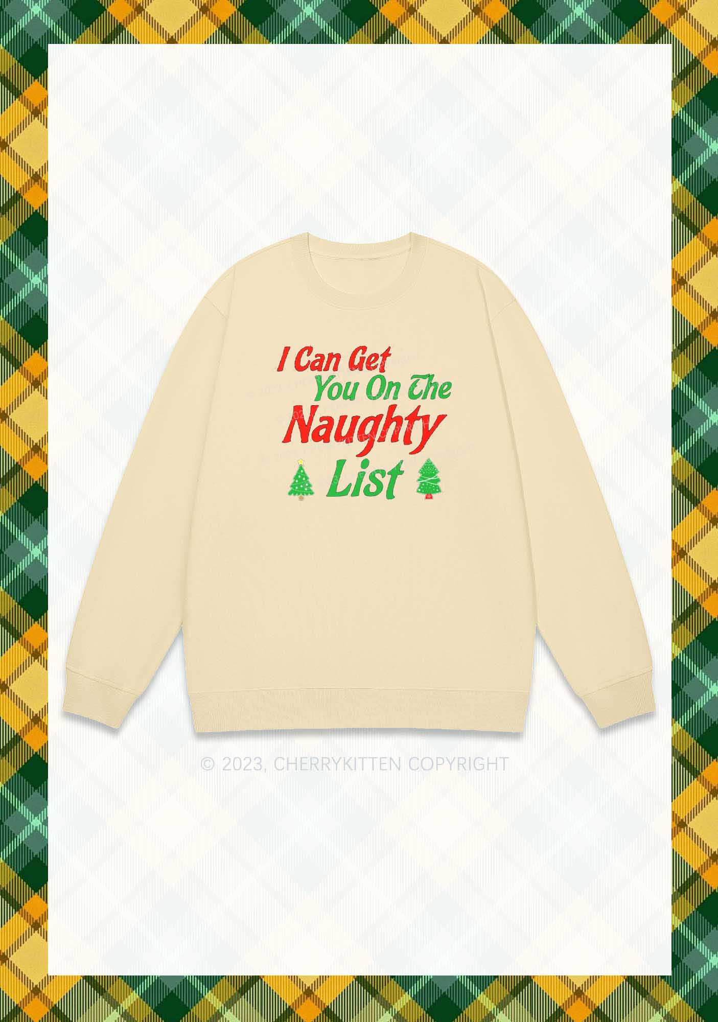 I Can Get You On The Naughty List Christmas Y2K Sweatshirt Cherrykitten - Image 4