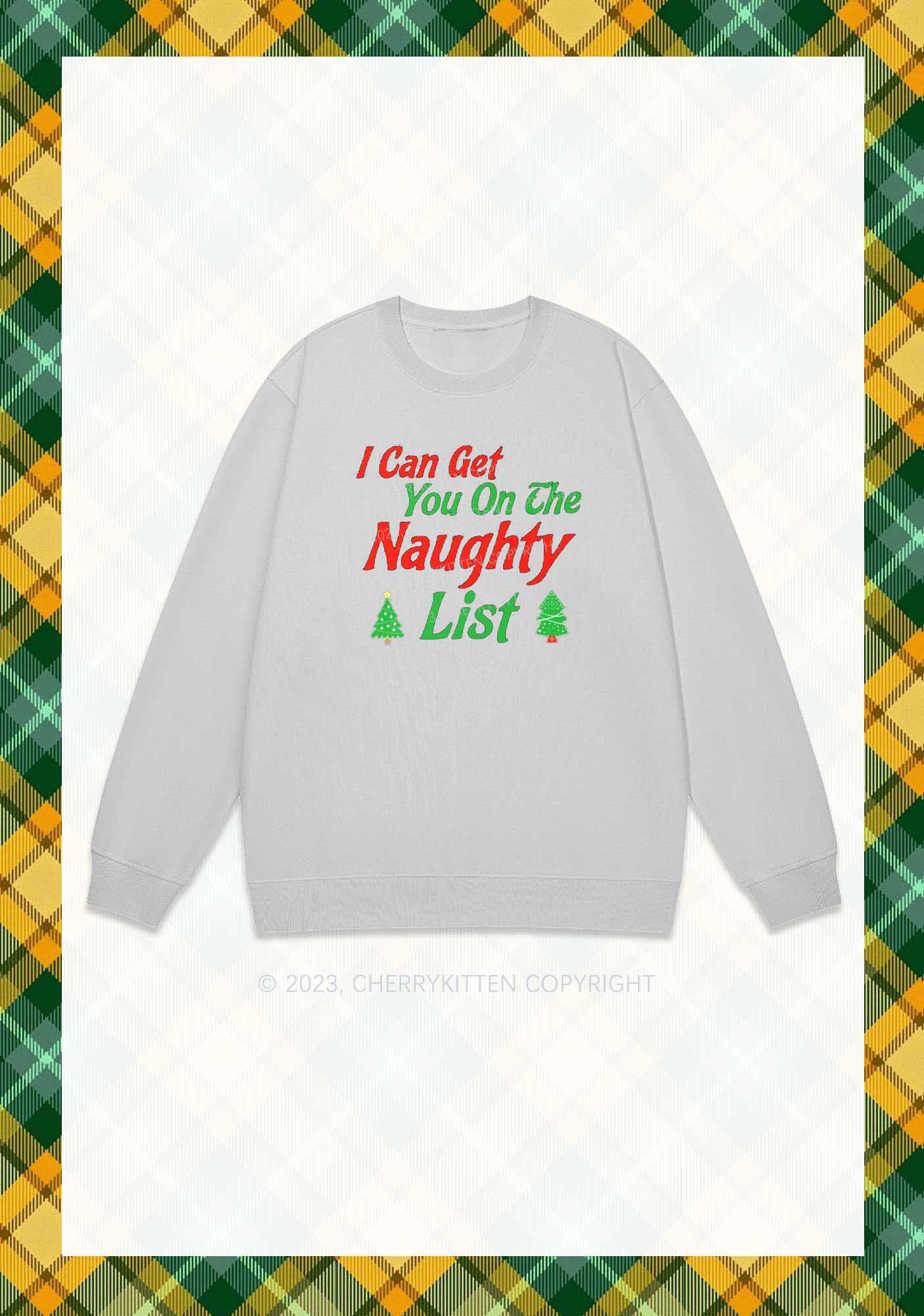 I Can Get You On The Naughty List Christmas Y2K Sweatshirt Cherrykitten - Image 5