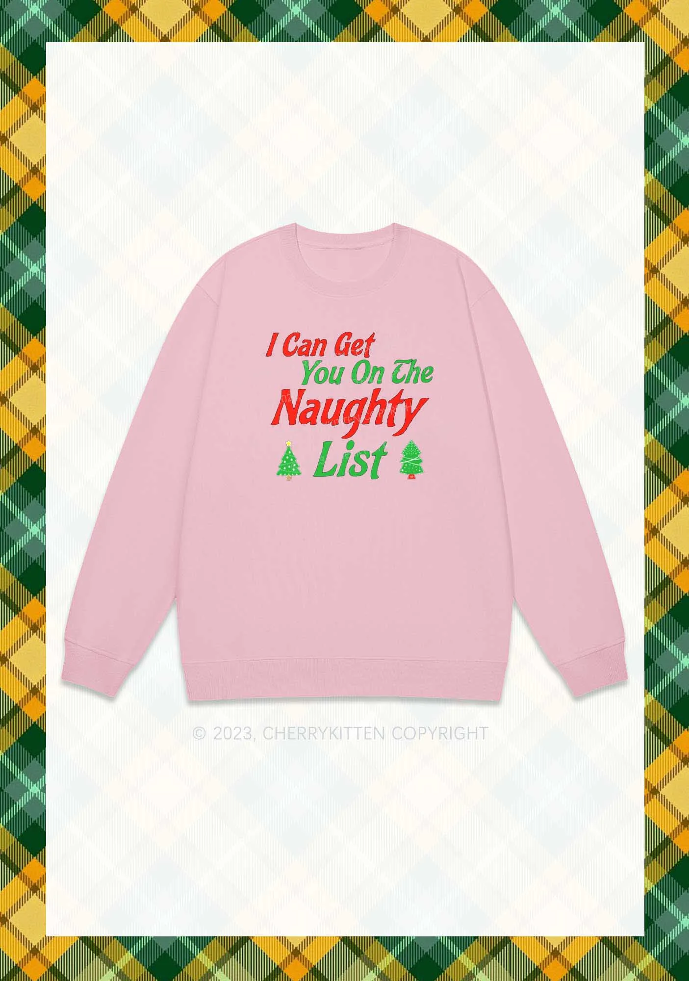 I Can Get You On The Naughty List Christmas Y2K Sweatshirt Cherrykitten - Image 6