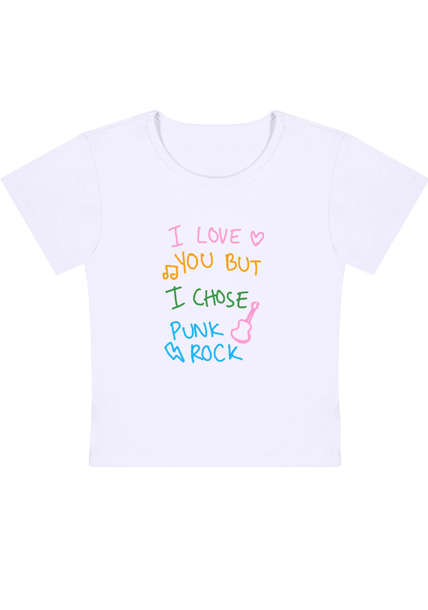 I Chose Punk Rock Y2K Baby Tee - Image 3