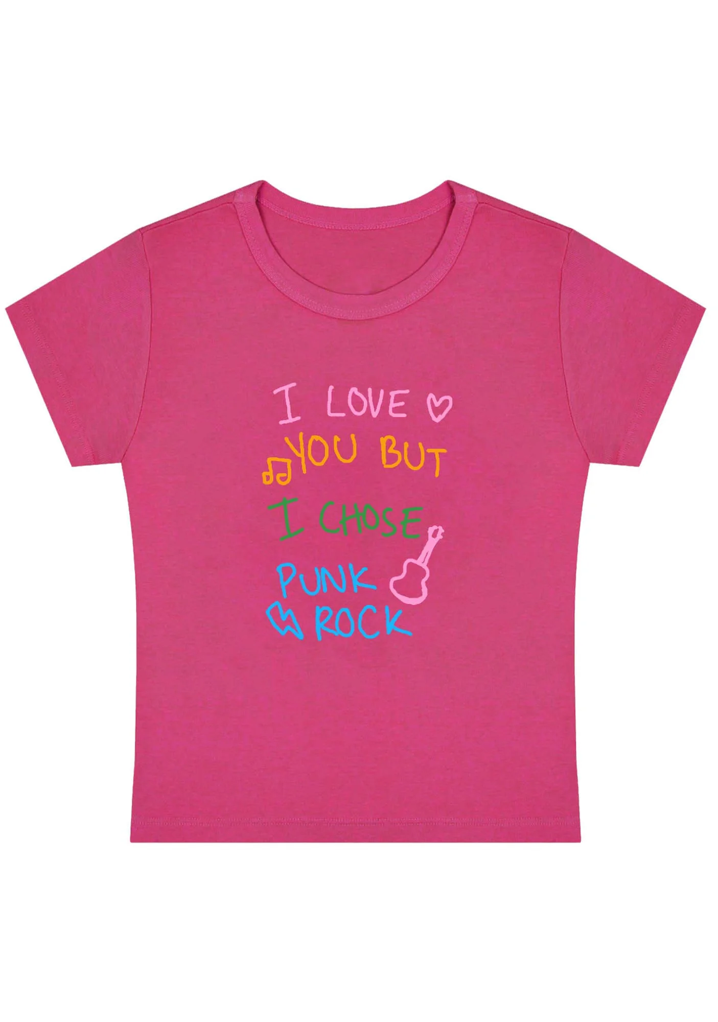 I Chose Punk Rock Y2K Baby Tee - Image 4
