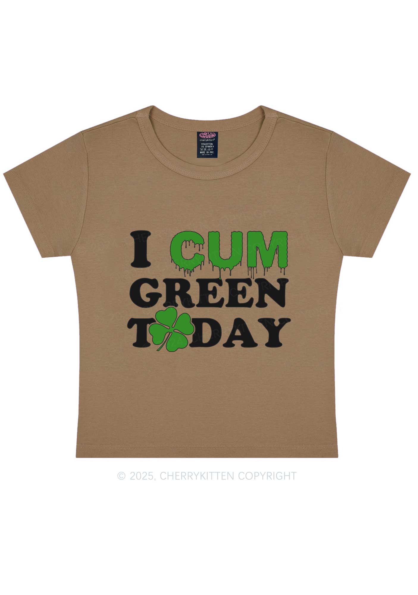 I Cxm Green Today St Patricks Y2K Baby Tee Cherrykitten - Image 11