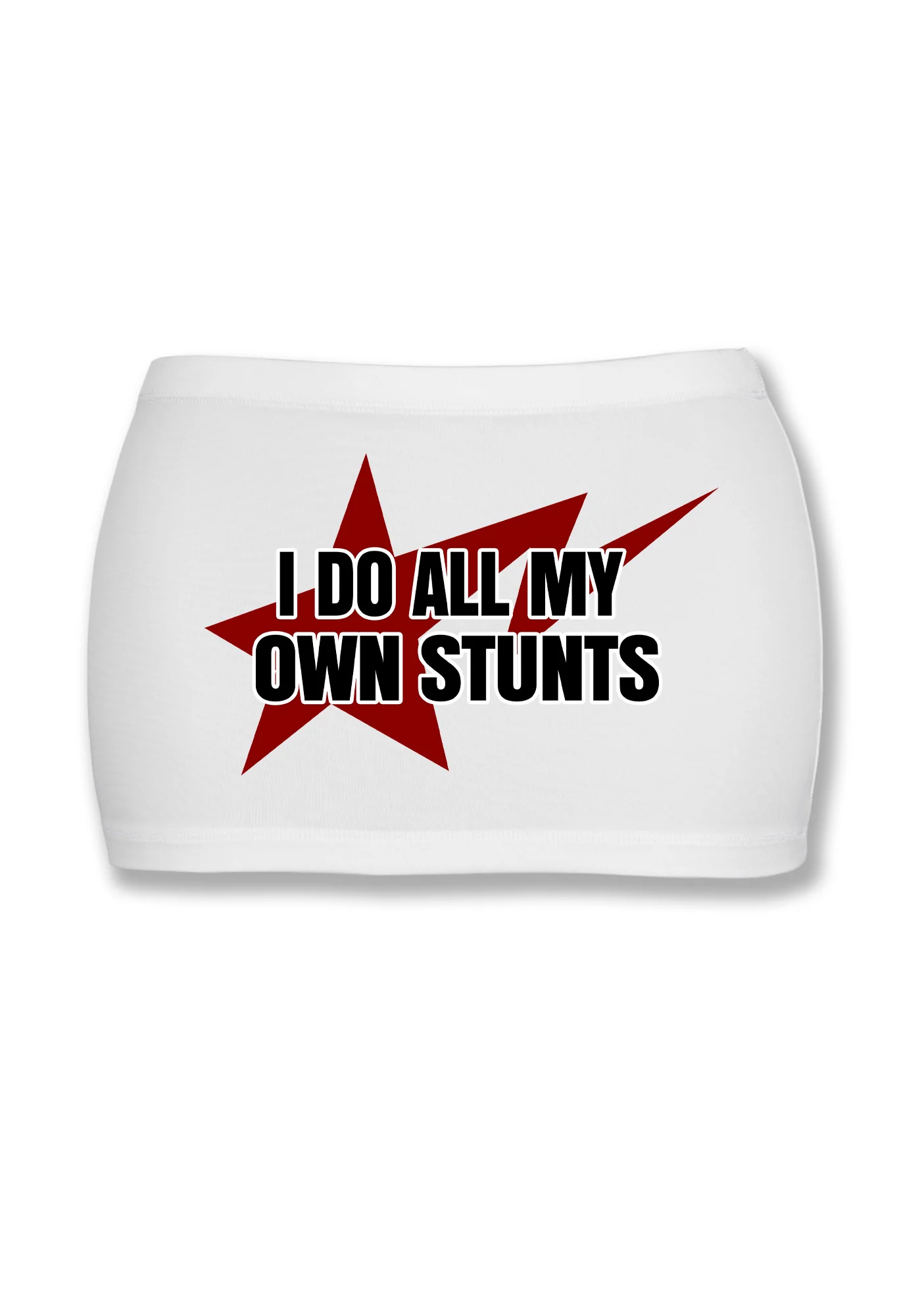 I Do All My Own Stunts Y2K Mini Hip Skirt Cherrykitten - Image 2