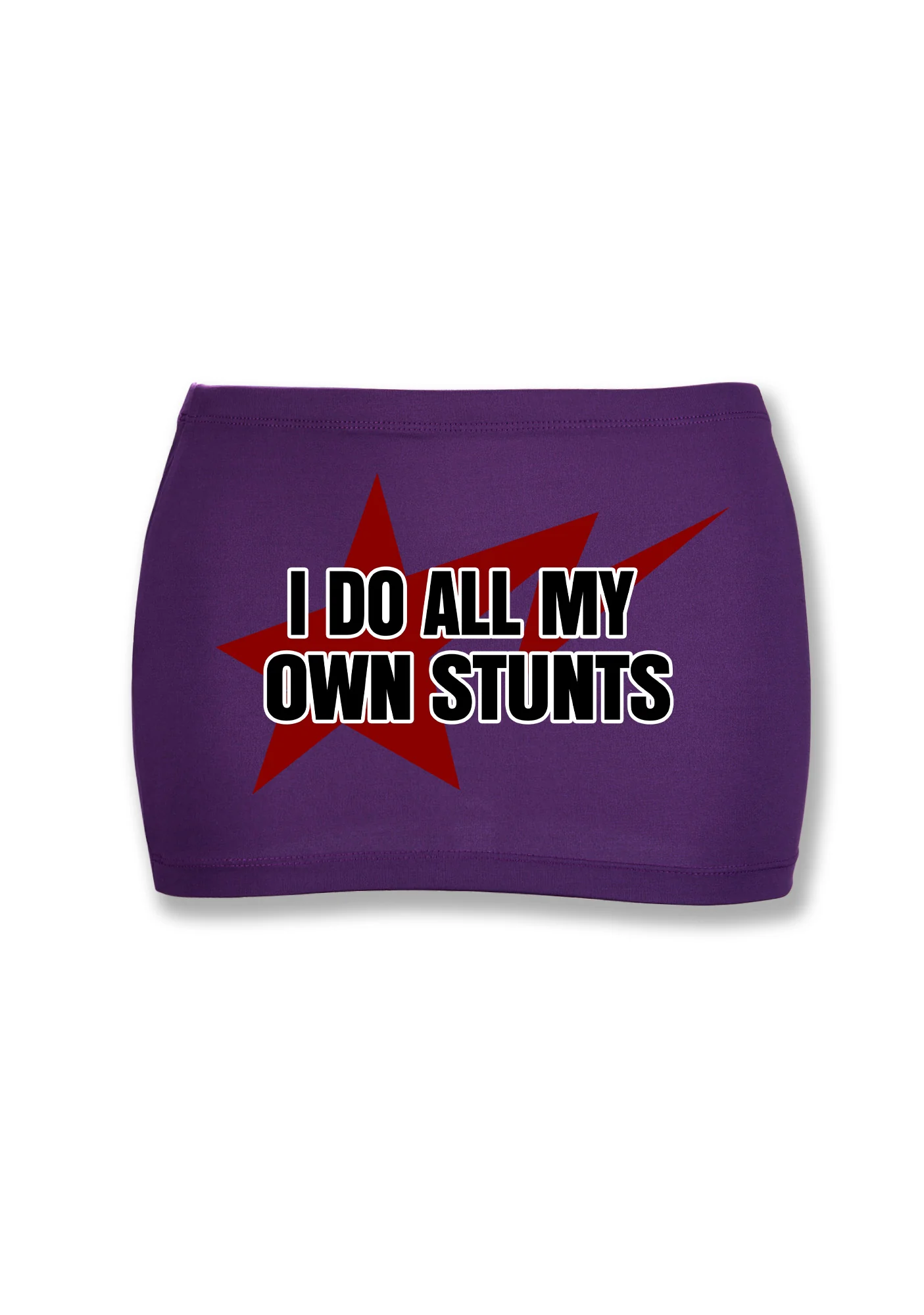I Do All My Own Stunts Y2K Mini Hip Skirt Cherrykitten - Image 6