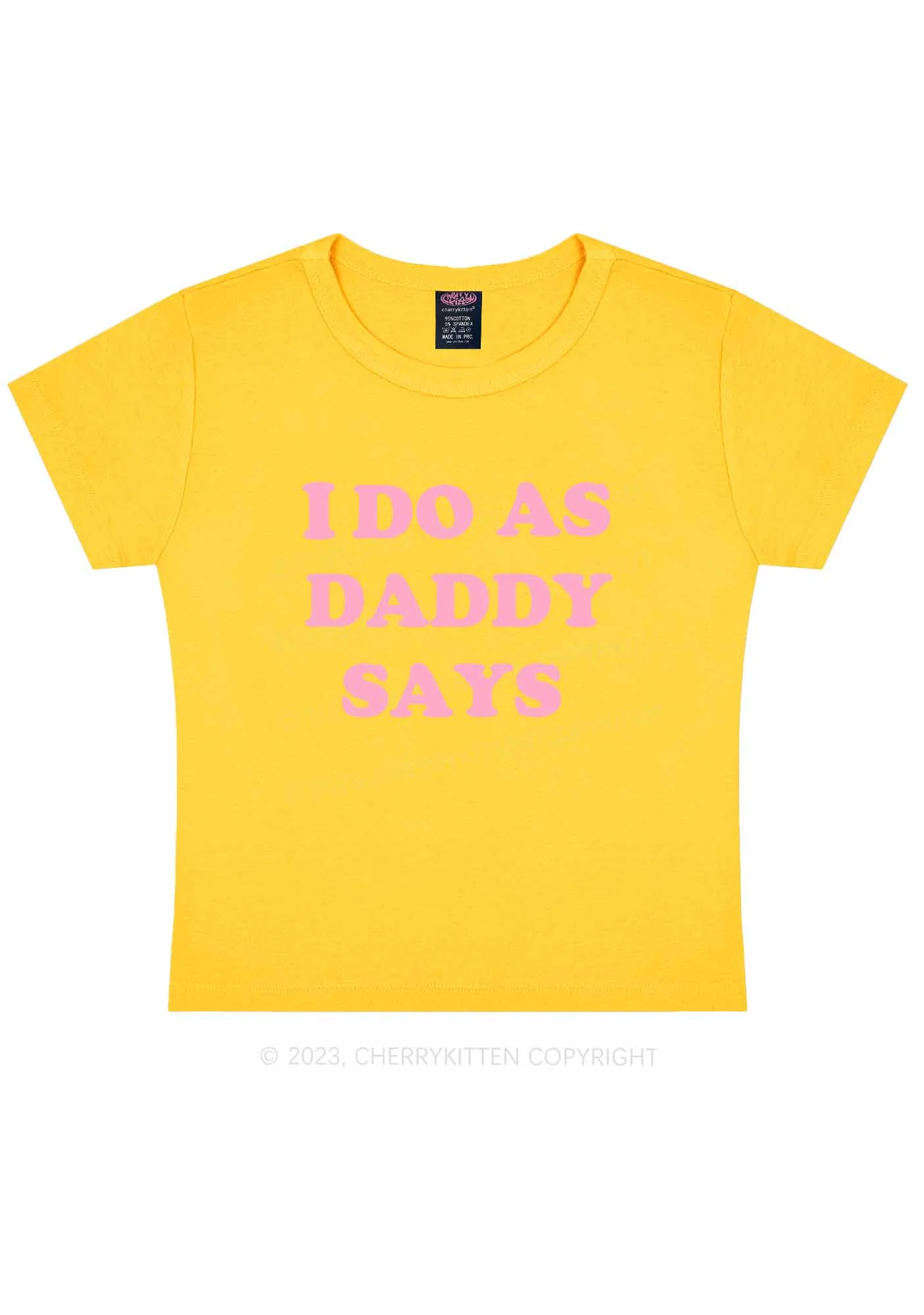 I Do As Daddy Says Y2K Baby Tee Cherrykitten - Image 8