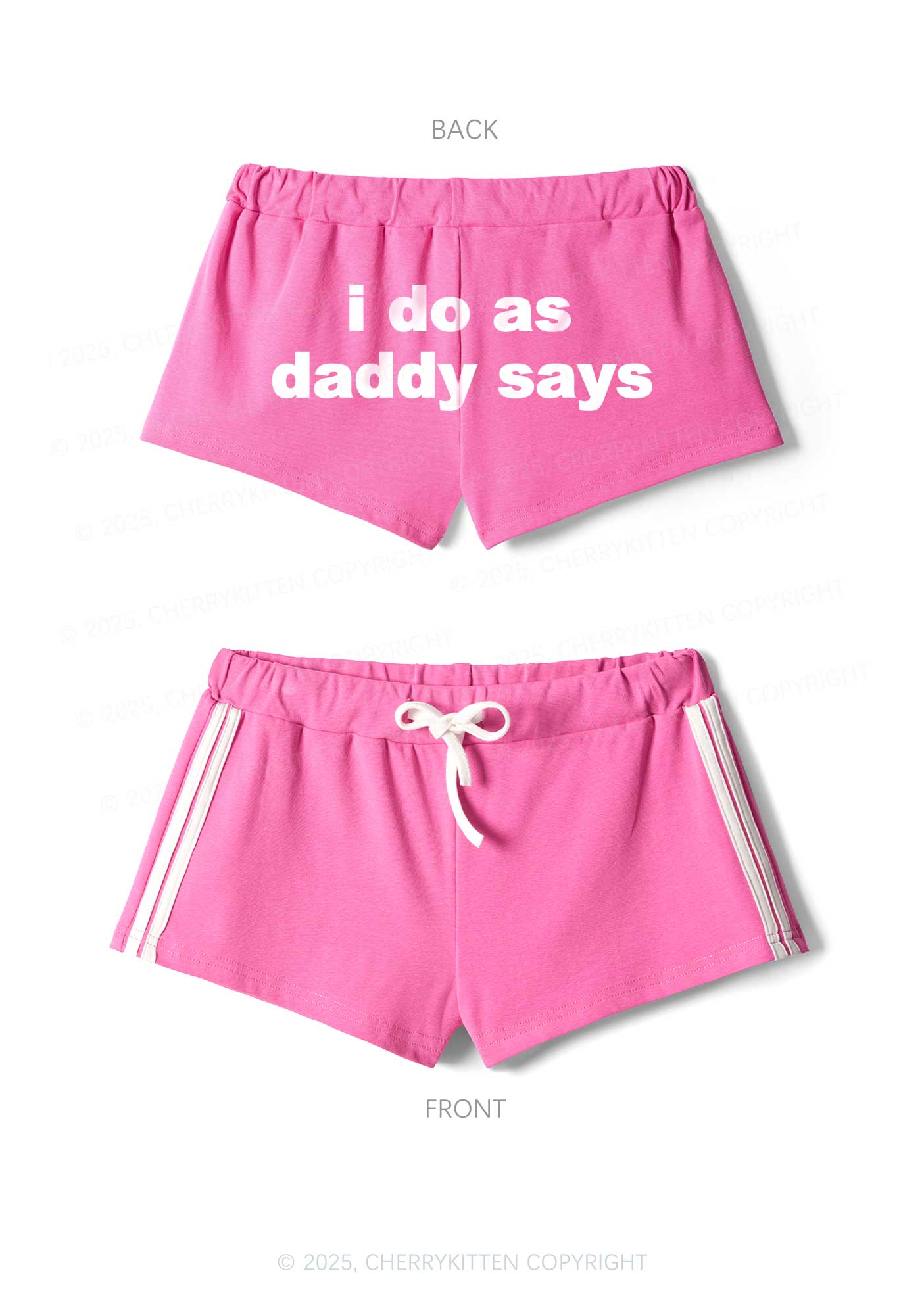 I Do As Daddy Says Y2K Drawstring Mini Shorts Cherrykitten - Image 5