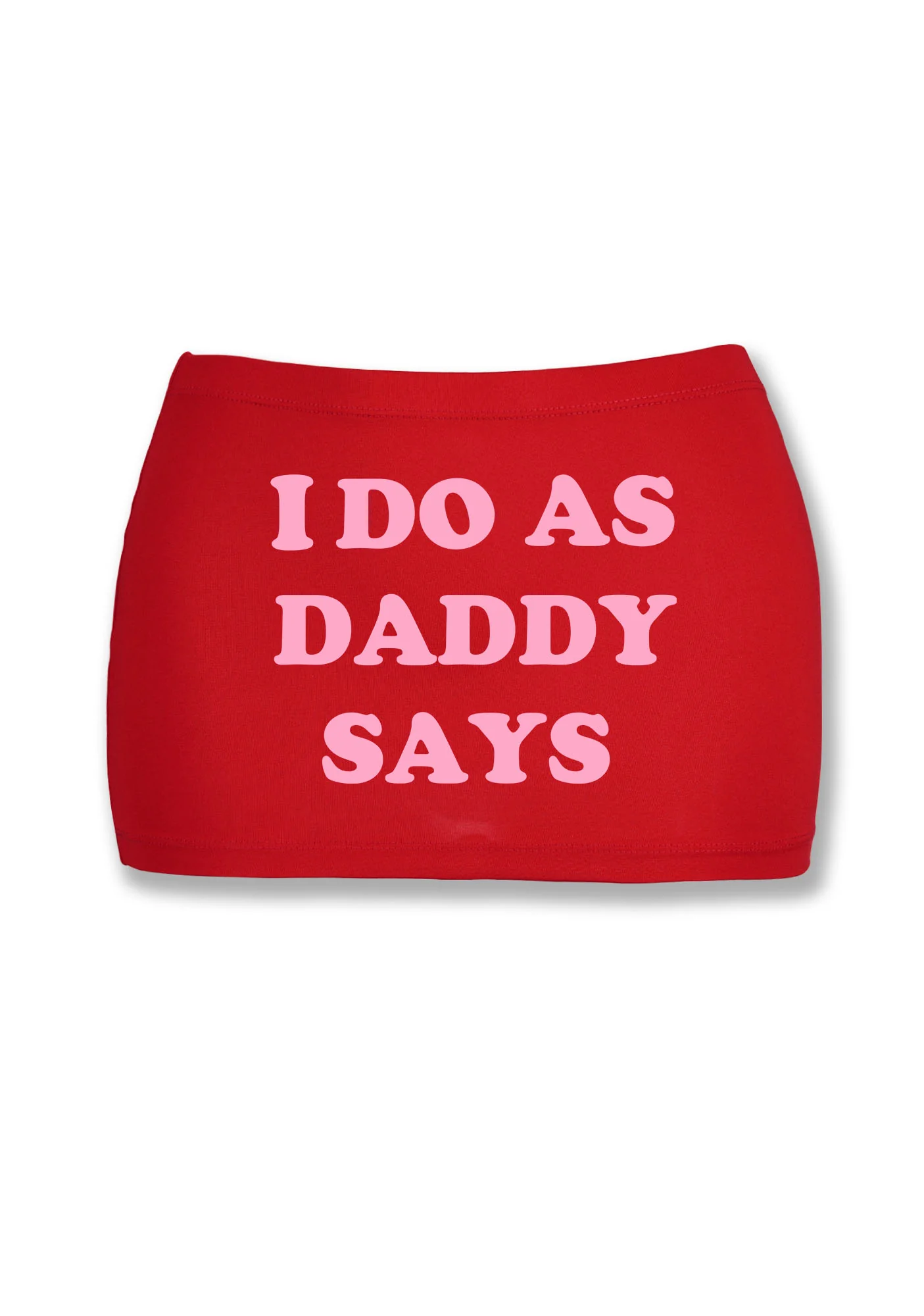 I Do As Daddy Says Y2K Mini Hip Skirt Cherrykitten - Image 4