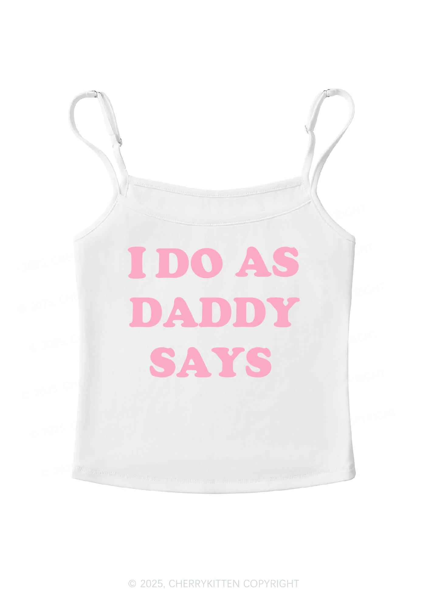 I Do As Daddy Says Y2K Spaghetti Strap Cami Cherrykitten - Image 3