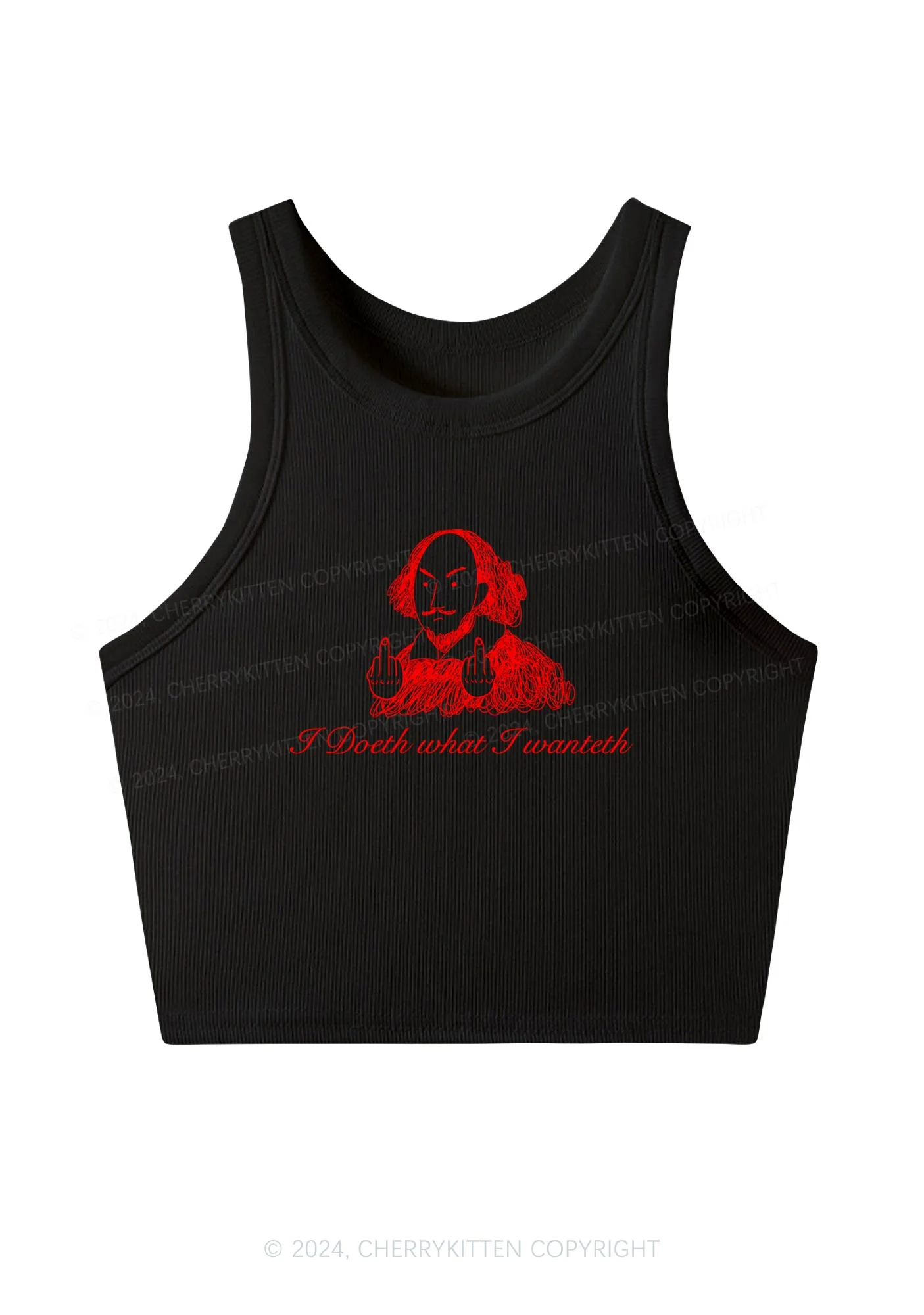 I Doeth What I Wanteth Y2K Crop Tank Top Cherrykitten - Image 3