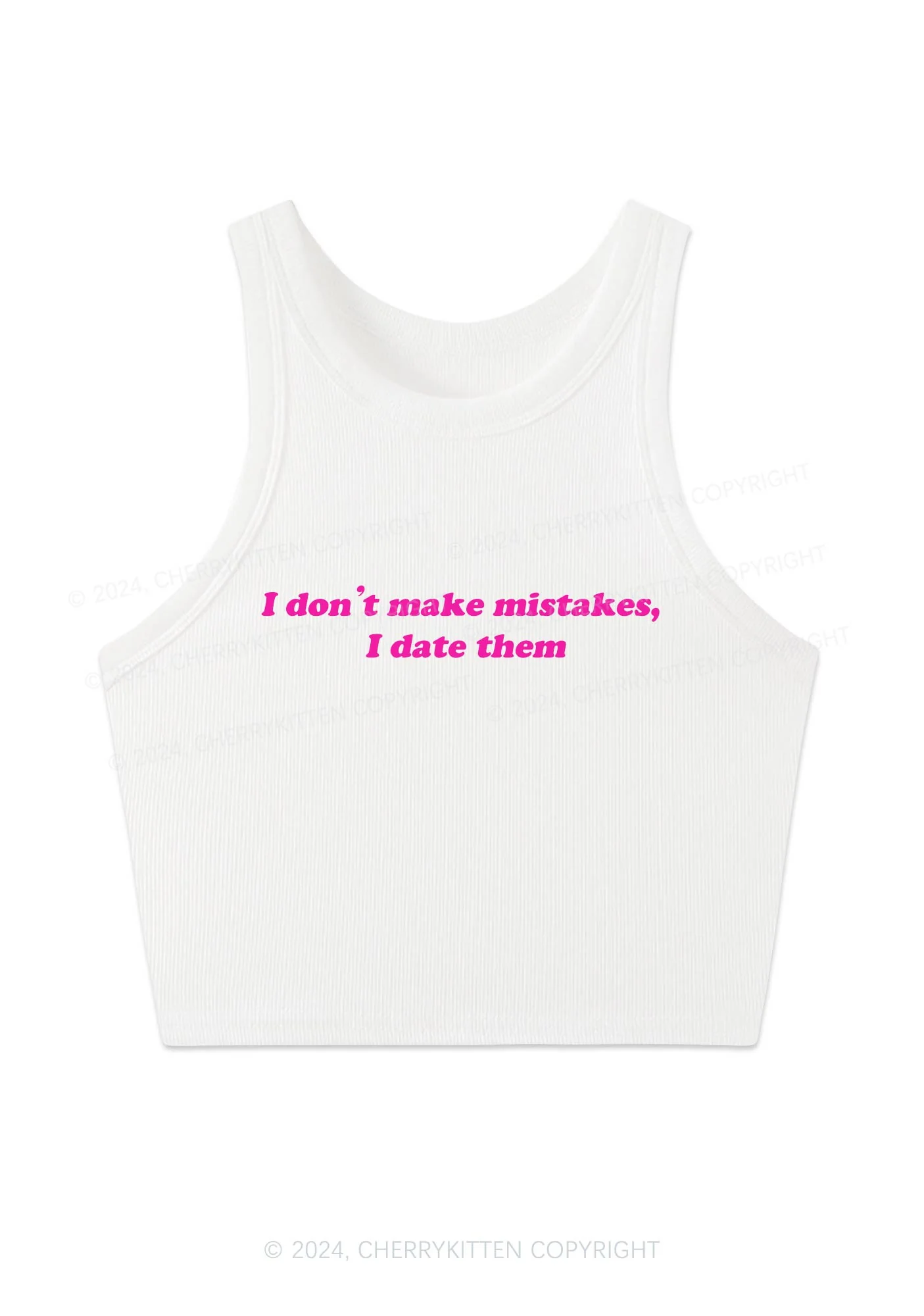 I Don't Make Mistakes Y2K Crop Tank Top Cherrykitten - Image 4