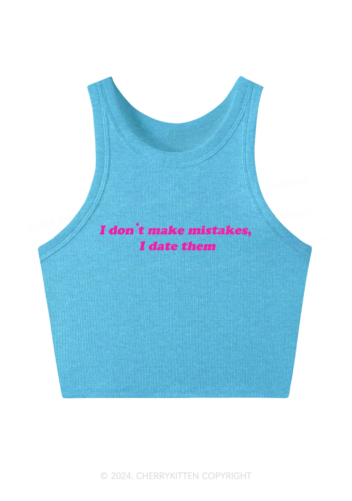 I Don't Make Mistakes Y2K Crop Tank Top Cherrykitten - Image 6