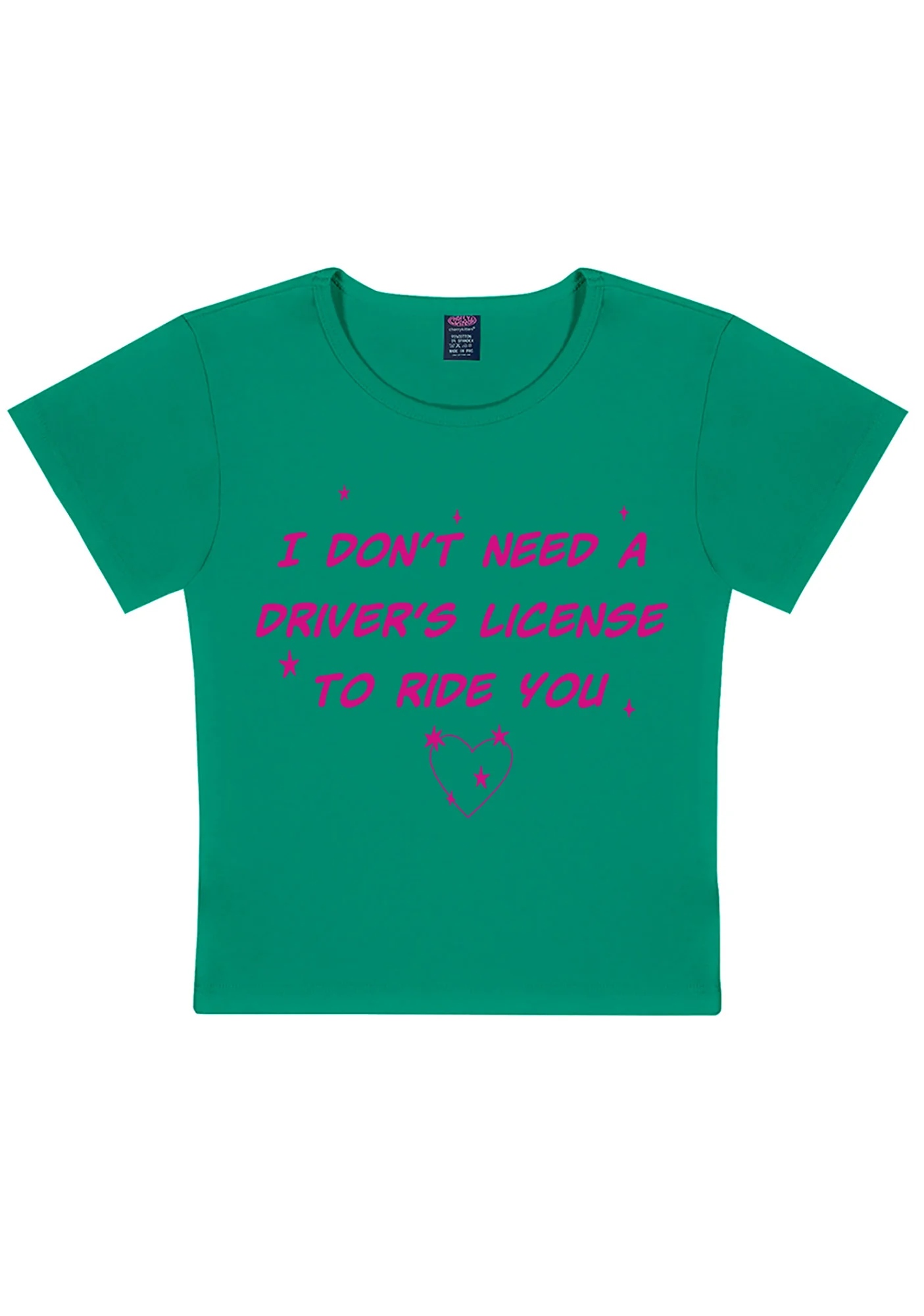 I Dont Need Drivers License Y2K Baby Tee Cherrykitten - Image 12