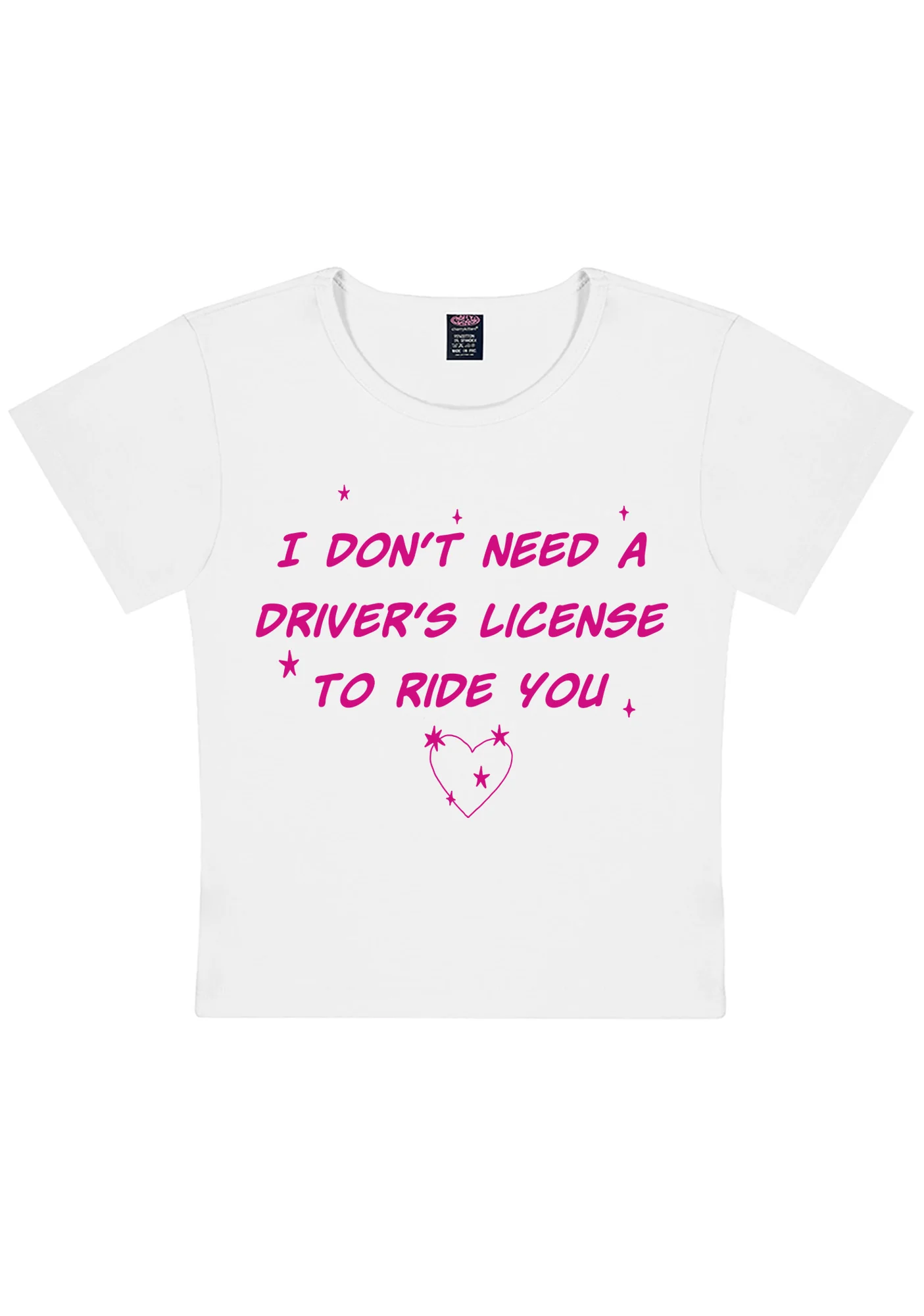 I Dont Need Drivers License Y2K Baby Tee Cherrykitten - Image 6