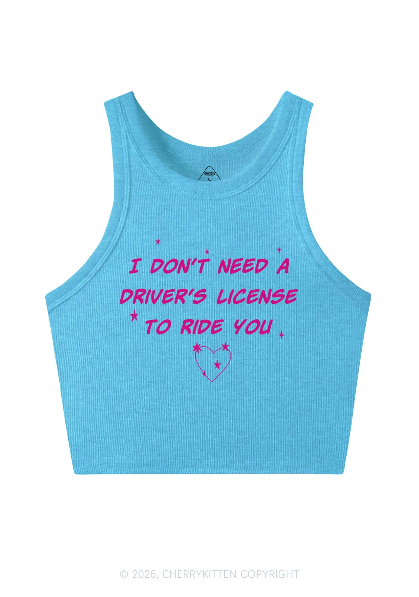 I Dont Need Drivers License Y2K Crop Tank Top Cherrykitten - Image 6