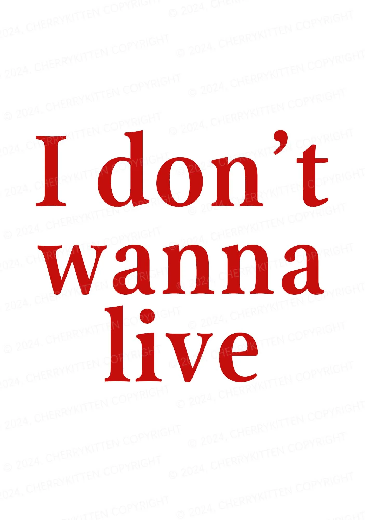 I Don't Wanna Live Y2K Bikini String Thong Cherrykitten - Image 2