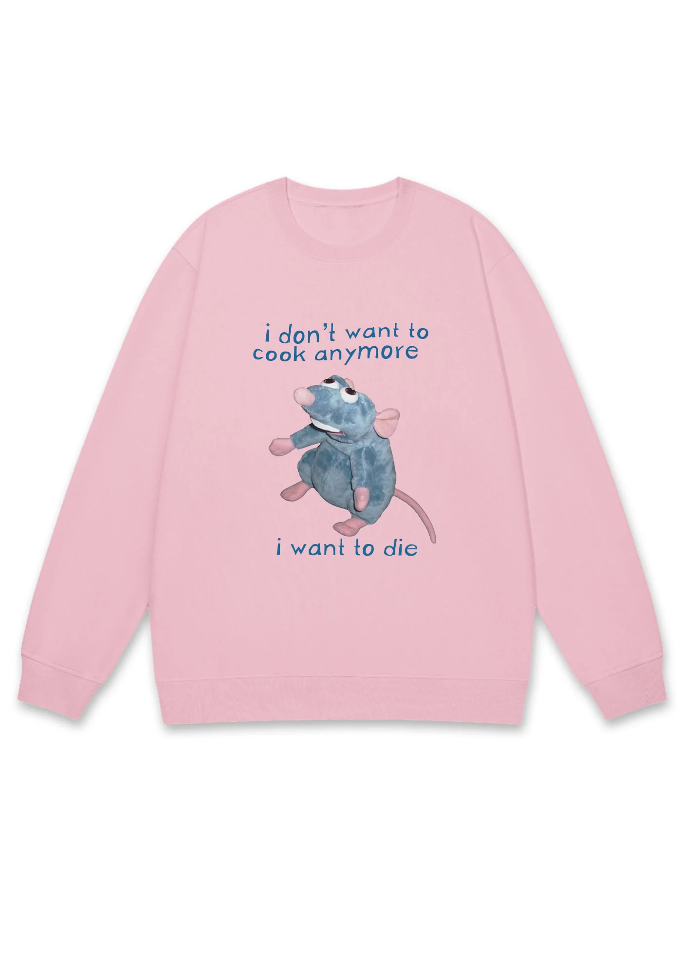 I Don't Want To Cook Anymore I Want To Die Y2K Sweatshirt - Image 5