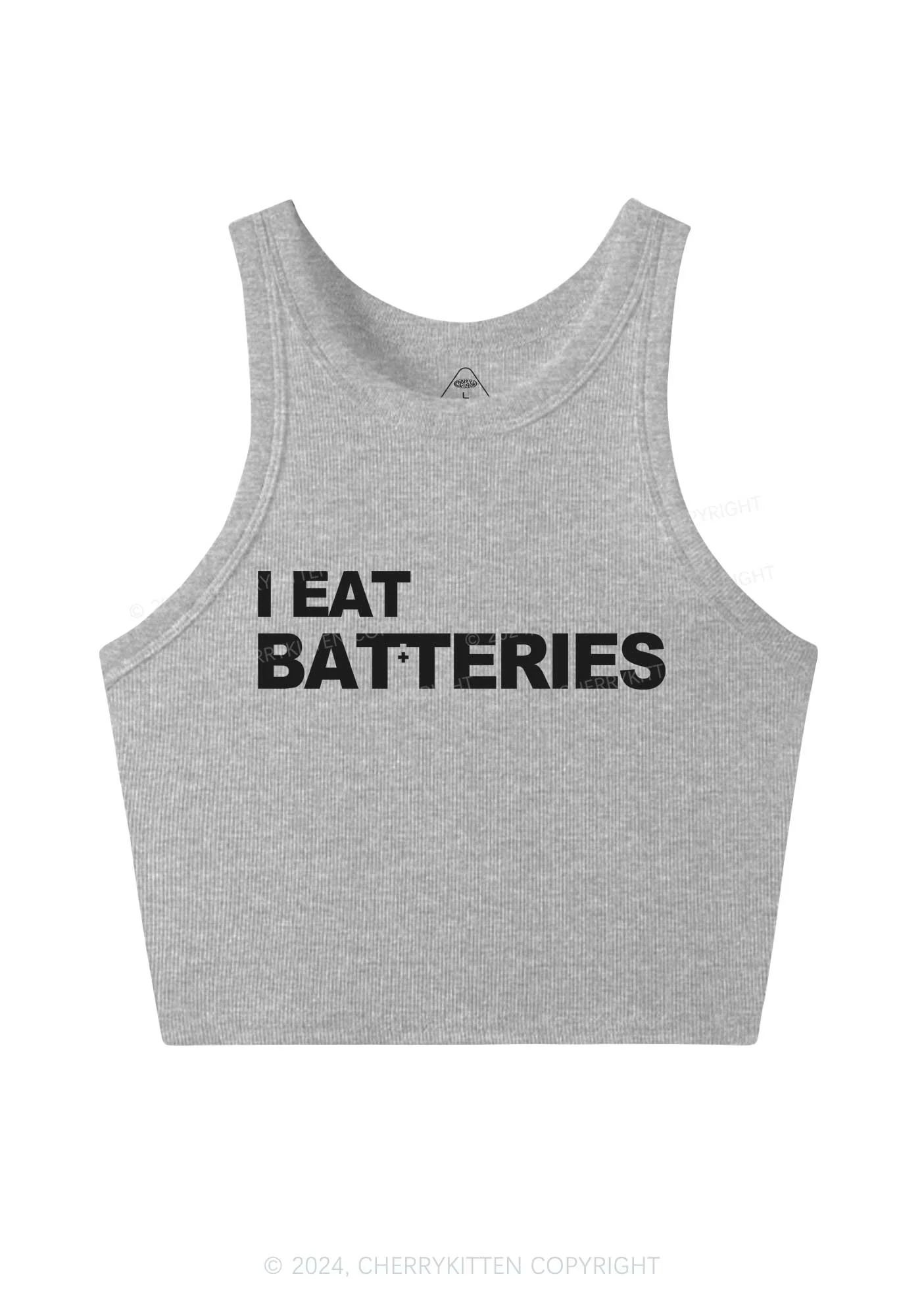 I Eat Batteries Y2K Crop Tank Top Cherrykitten - Image 4