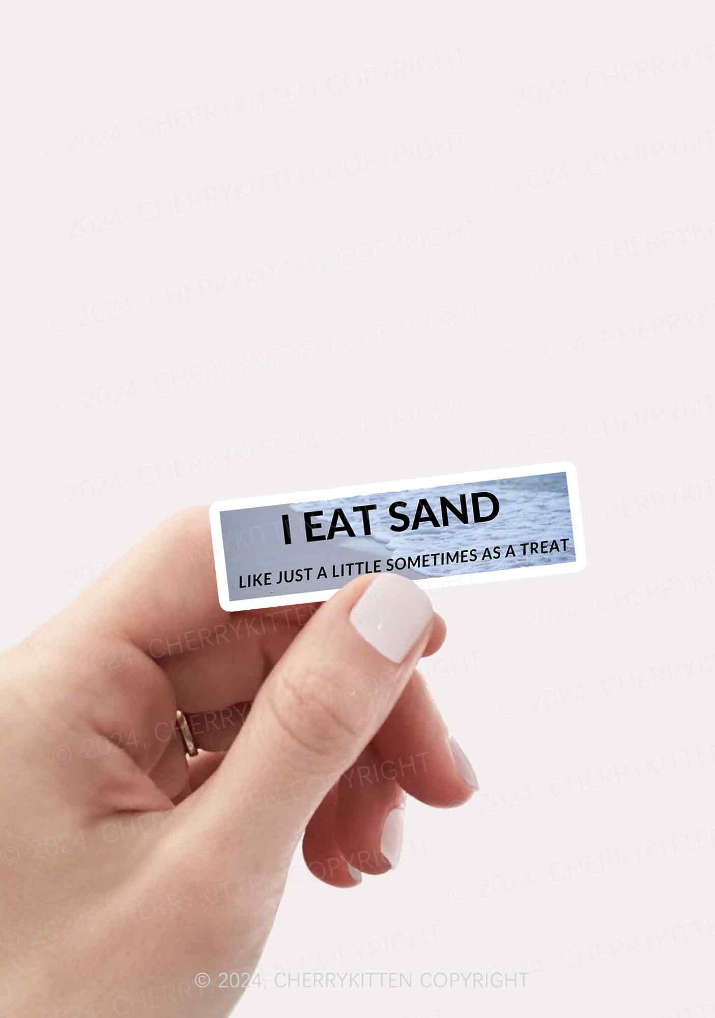 I Eat Sand 1Pc Y2K Sticker Cherrykitten - Image 2