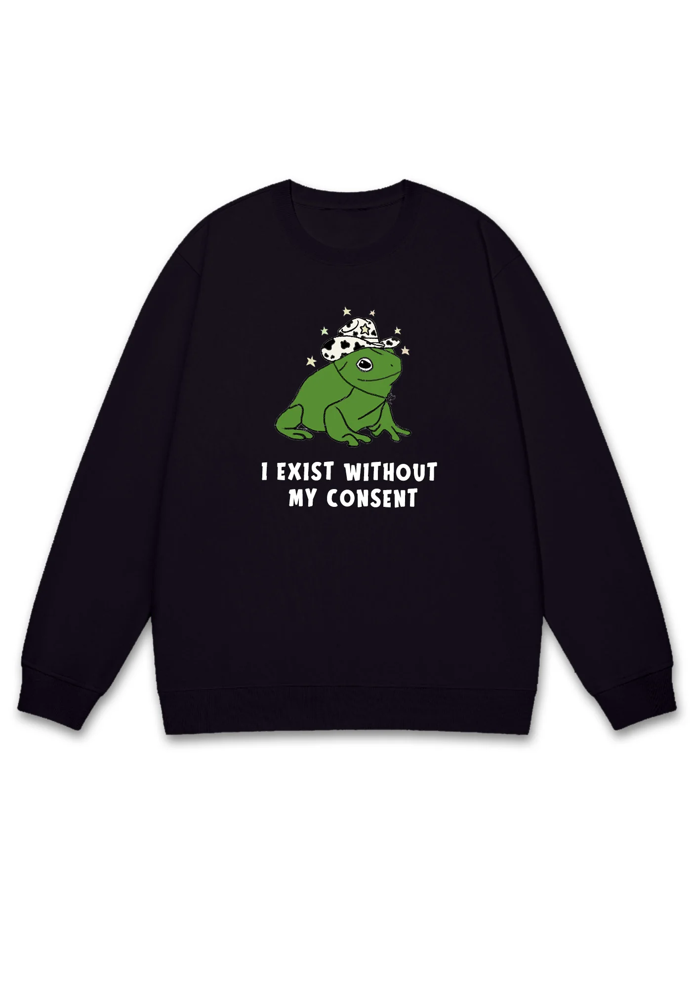 I Exist Without My Consent Y2K Sweatshirt - Image 2
