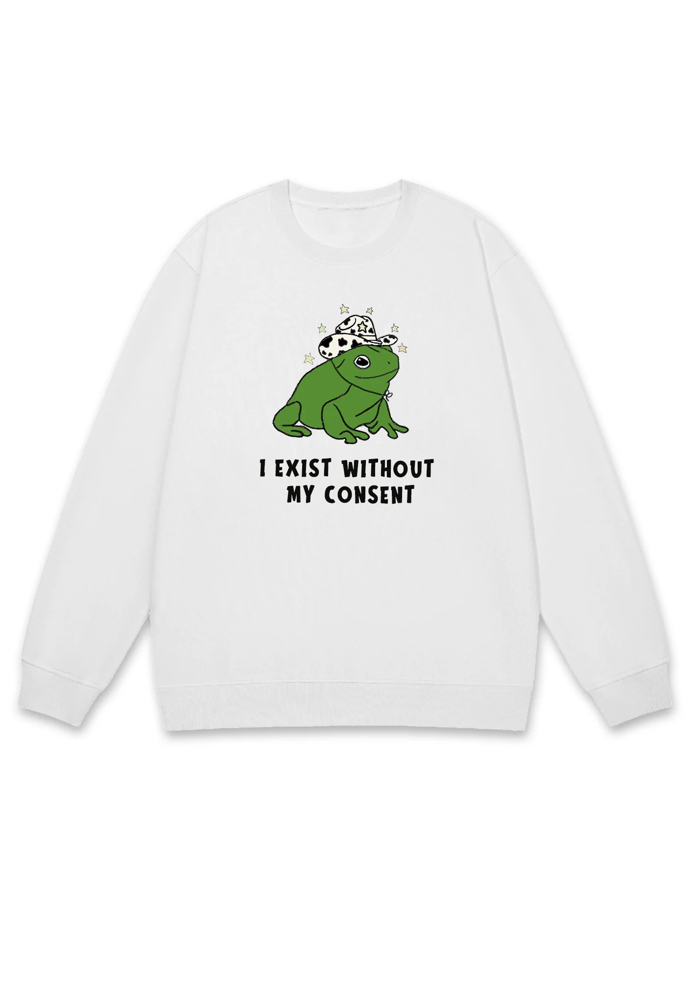 I Exist Without My Consent Y2K Sweatshirt - Image 3