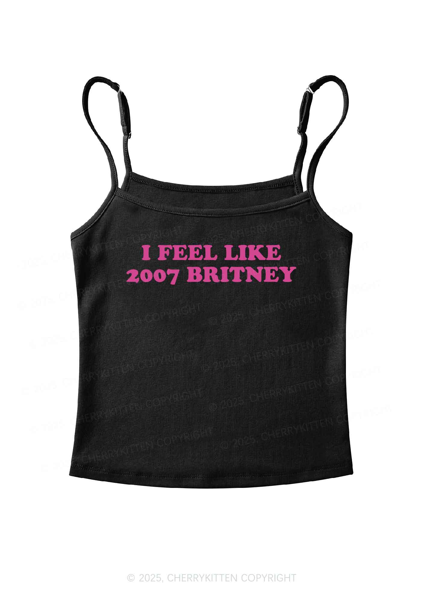 I Feel Like 2007 Britney Y2K Spaghetti Strap Cami Cherrykitten - Image 3