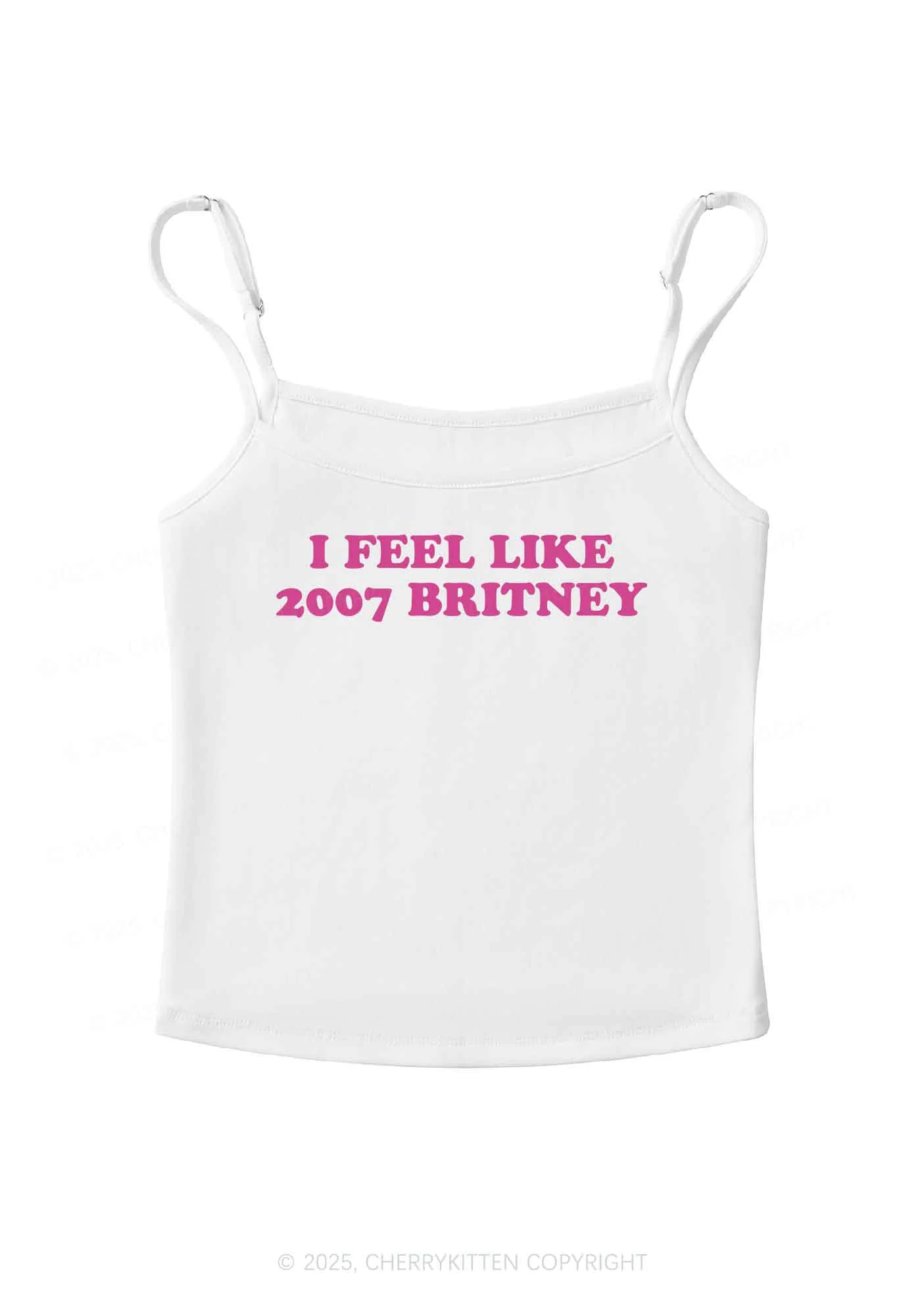 I Feel Like 2007 Britney Y2K Spaghetti Strap Cami Cherrykitten - Image 4