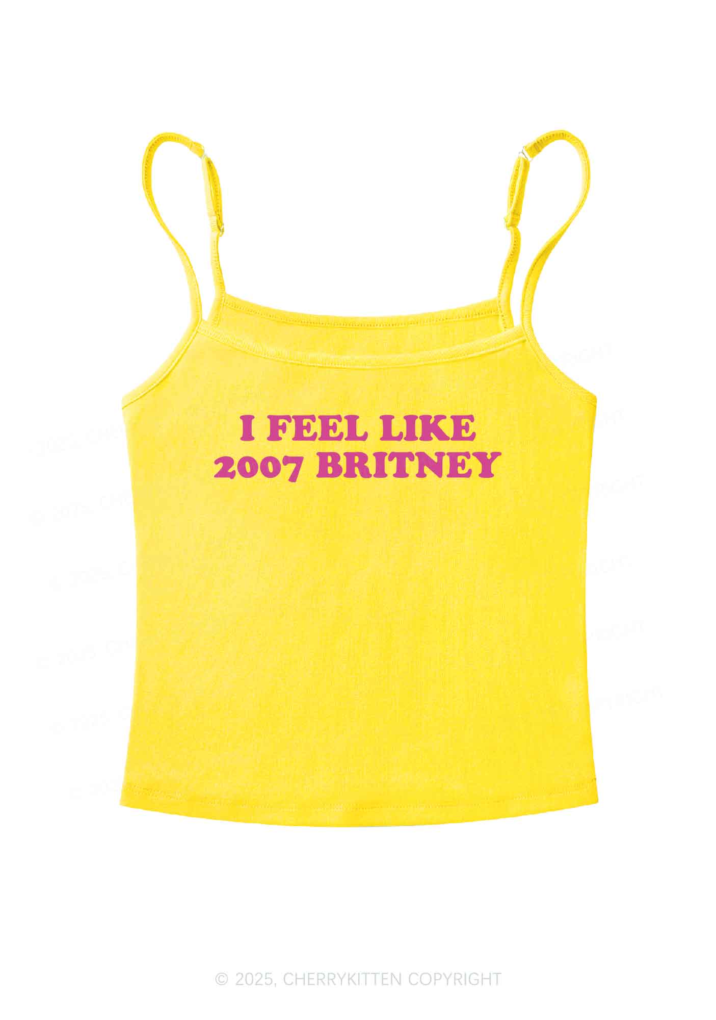 I Feel Like 2007 Britney Y2K Spaghetti Strap Cami Cherrykitten - Image 7