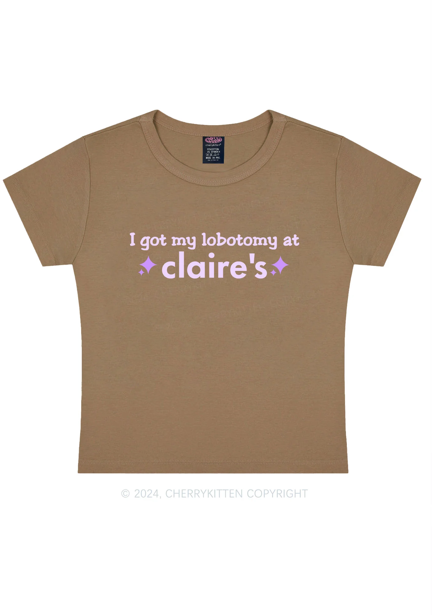I Got My Lobotomy At Claire's Y2K Baby Tee - Image 11
