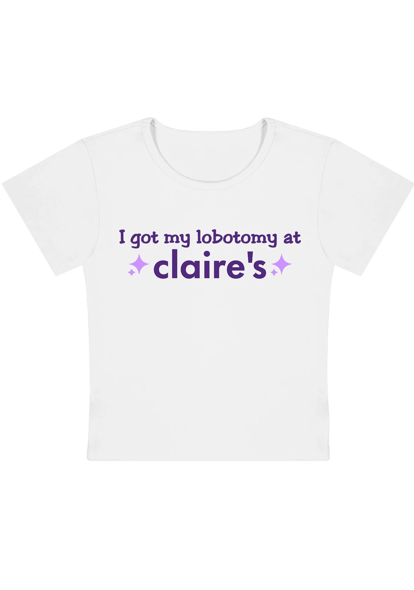 I Got My Lobotomy At Claire's Y2K Baby Tee - Image 5