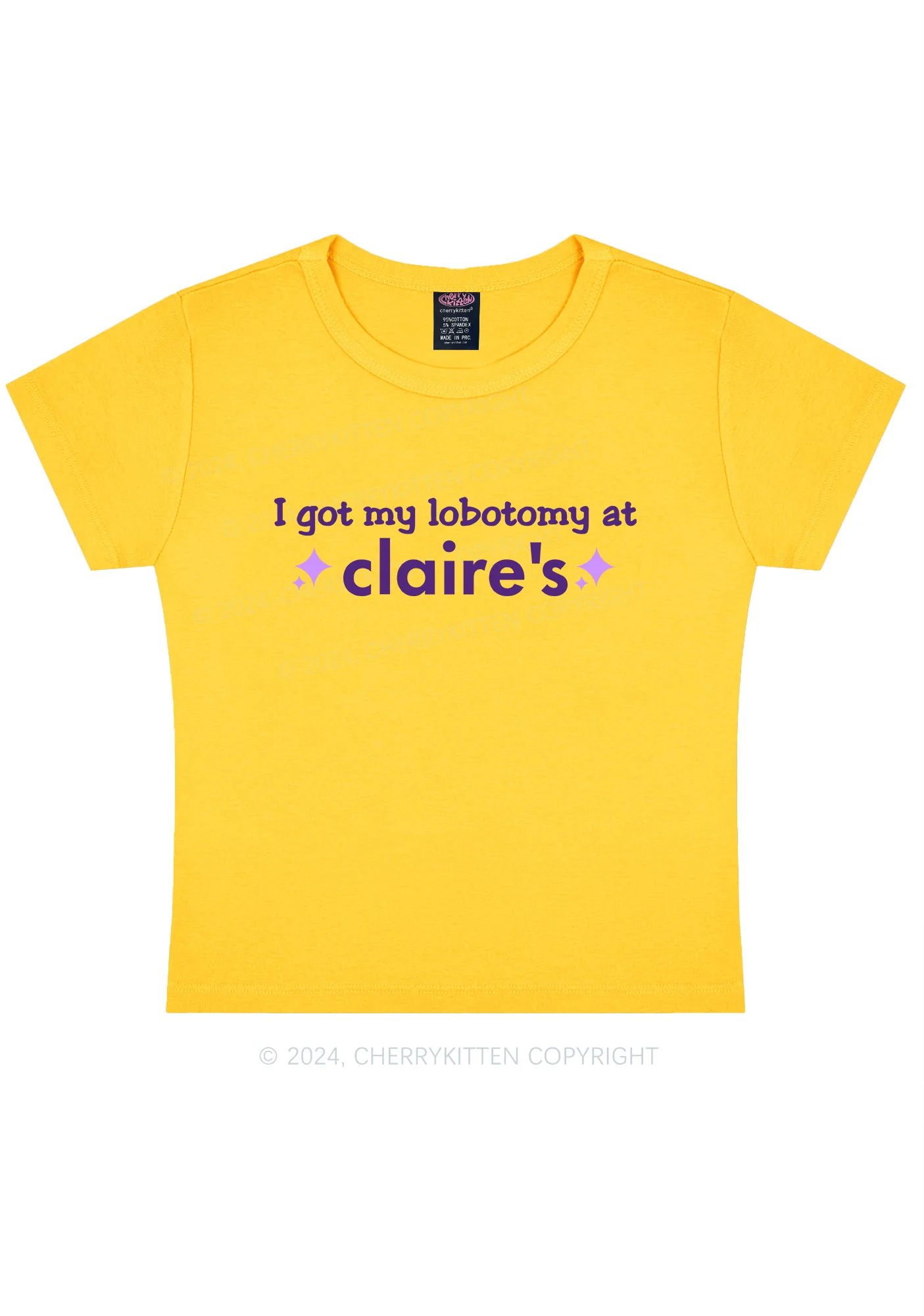 I Got My Lobotomy At Claire's Y2K Baby Tee - Image 9