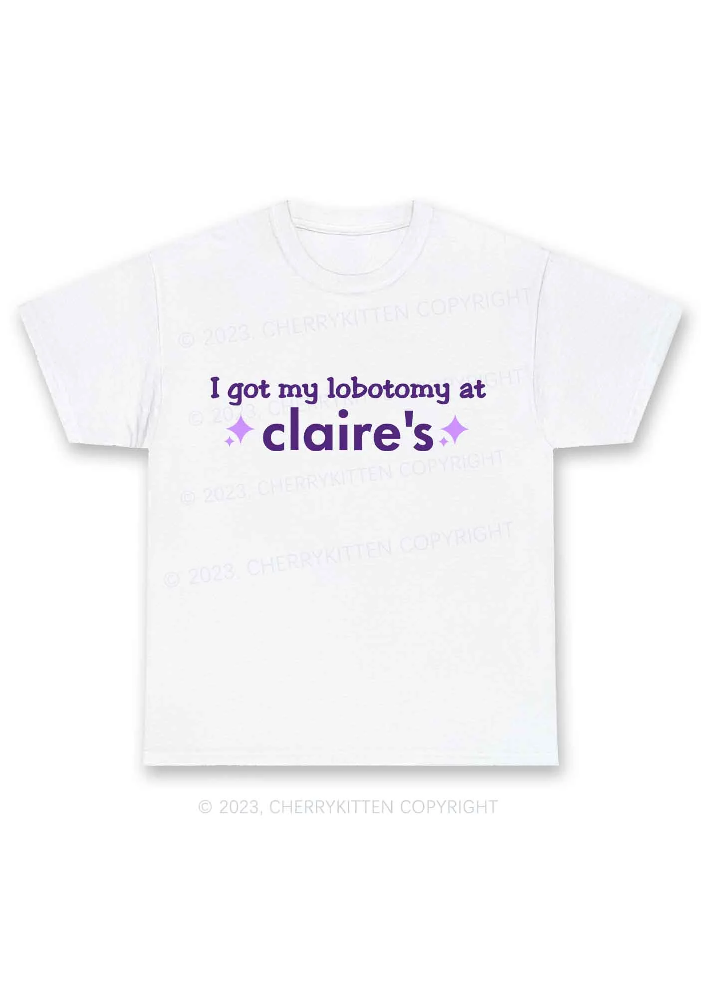 I Got My Lobotomy At Claire's Y2K Chunky Shirt Cherrykitten - Image 4