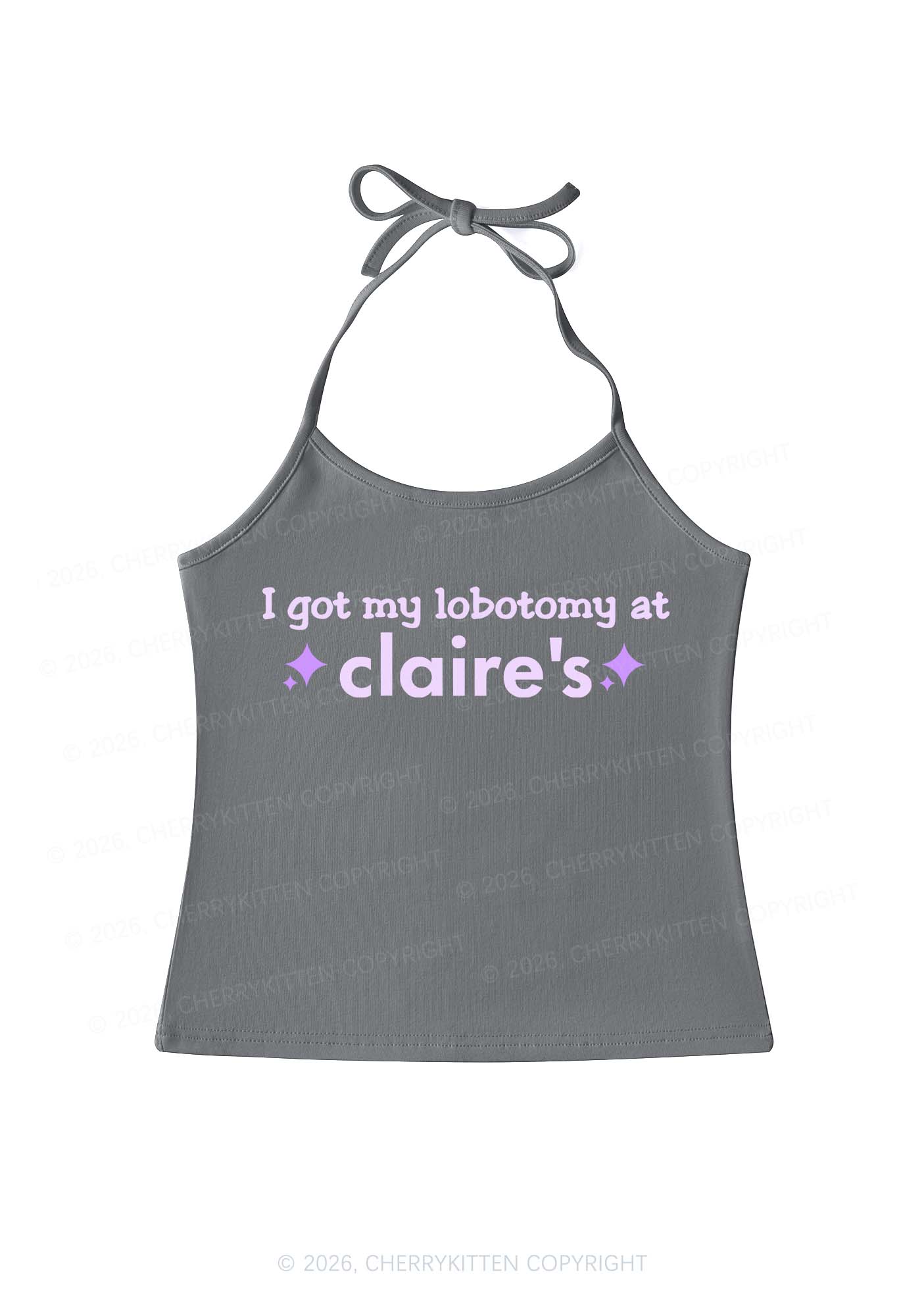 I Got My Lobotomy At Claires Y2K Halter Neck Cami Cherrykitten - Image 10