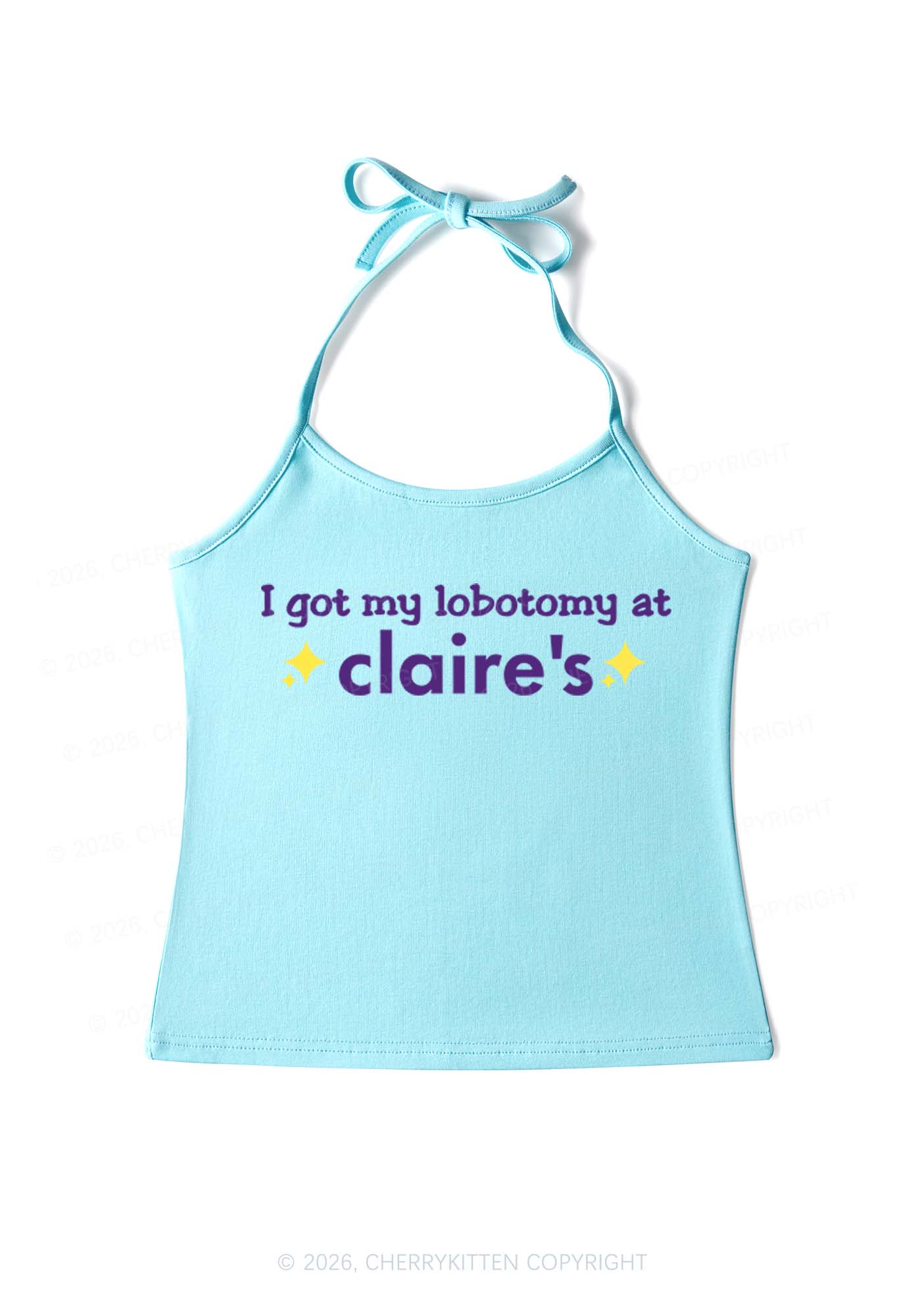 I Got My Lobotomy At Claires Y2K Halter Neck Cami Cherrykitten - Image 5