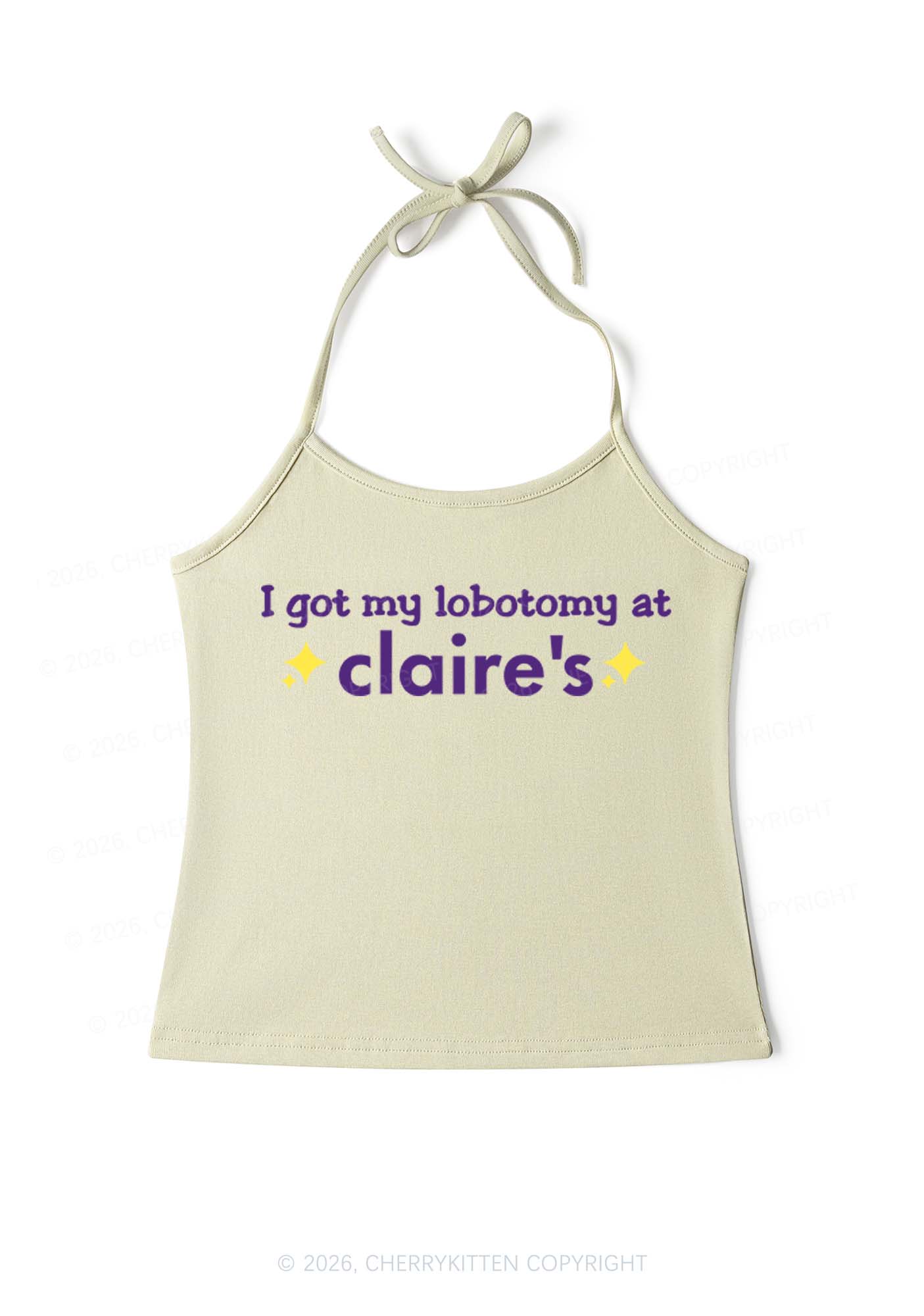 I Got My Lobotomy At Claires Y2K Halter Neck Cami Cherrykitten - Image 6