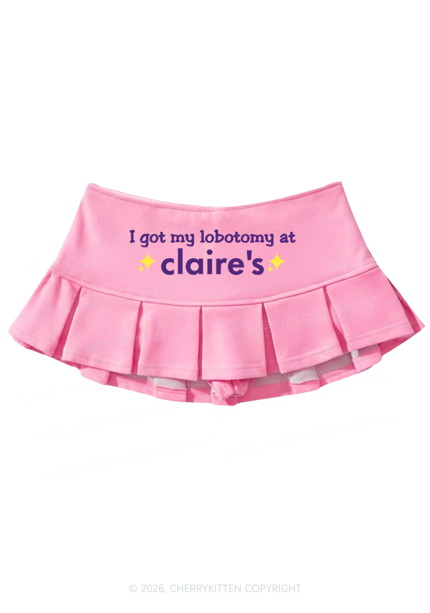I Got My Lobotomy At Claires Y2K Mini Pleated Skirts Cherrykitten - Image 3